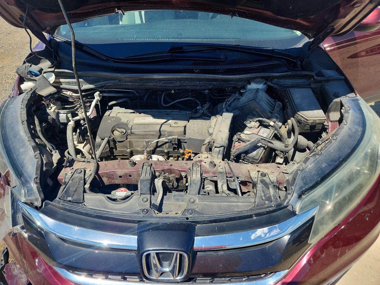 2015 Honda Cr-v Ex Burgundy vin: 5J6RM4H58FL118530