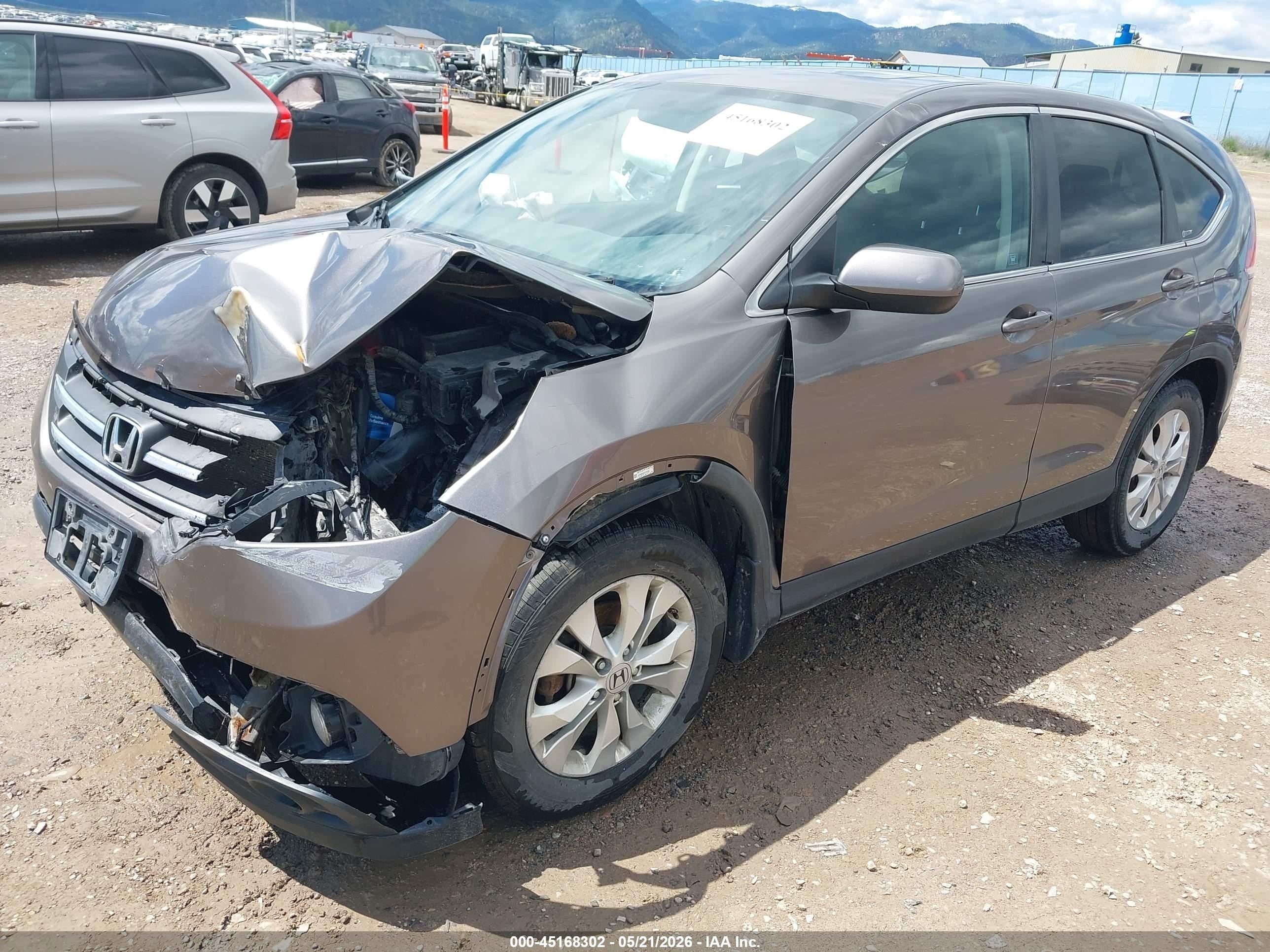 2012 Honda Cr-v Ex Brown vin: 5J6RM4H59CL001616