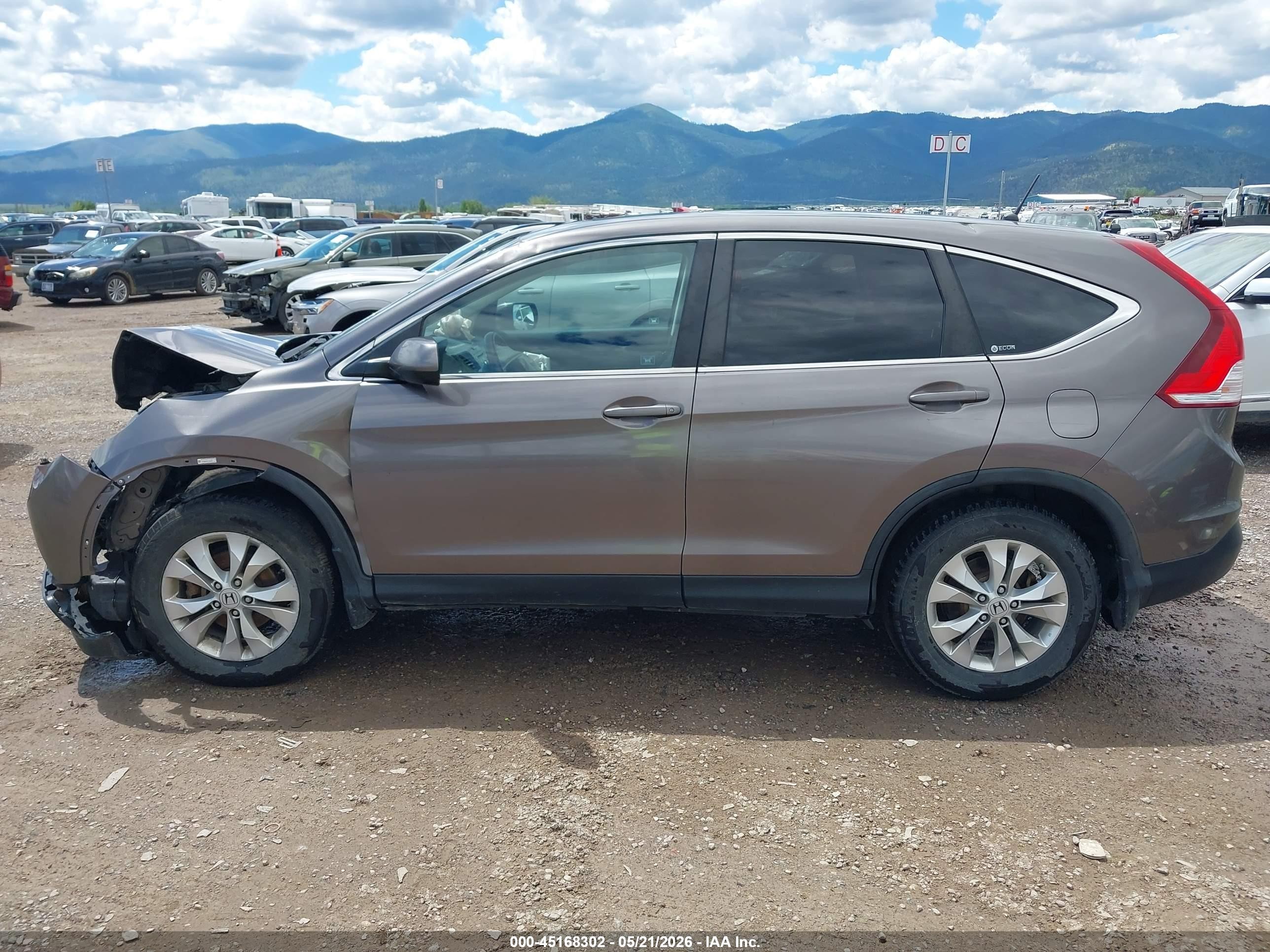 2012 Honda Cr-v Ex Brown vin: 5J6RM4H59CL001616