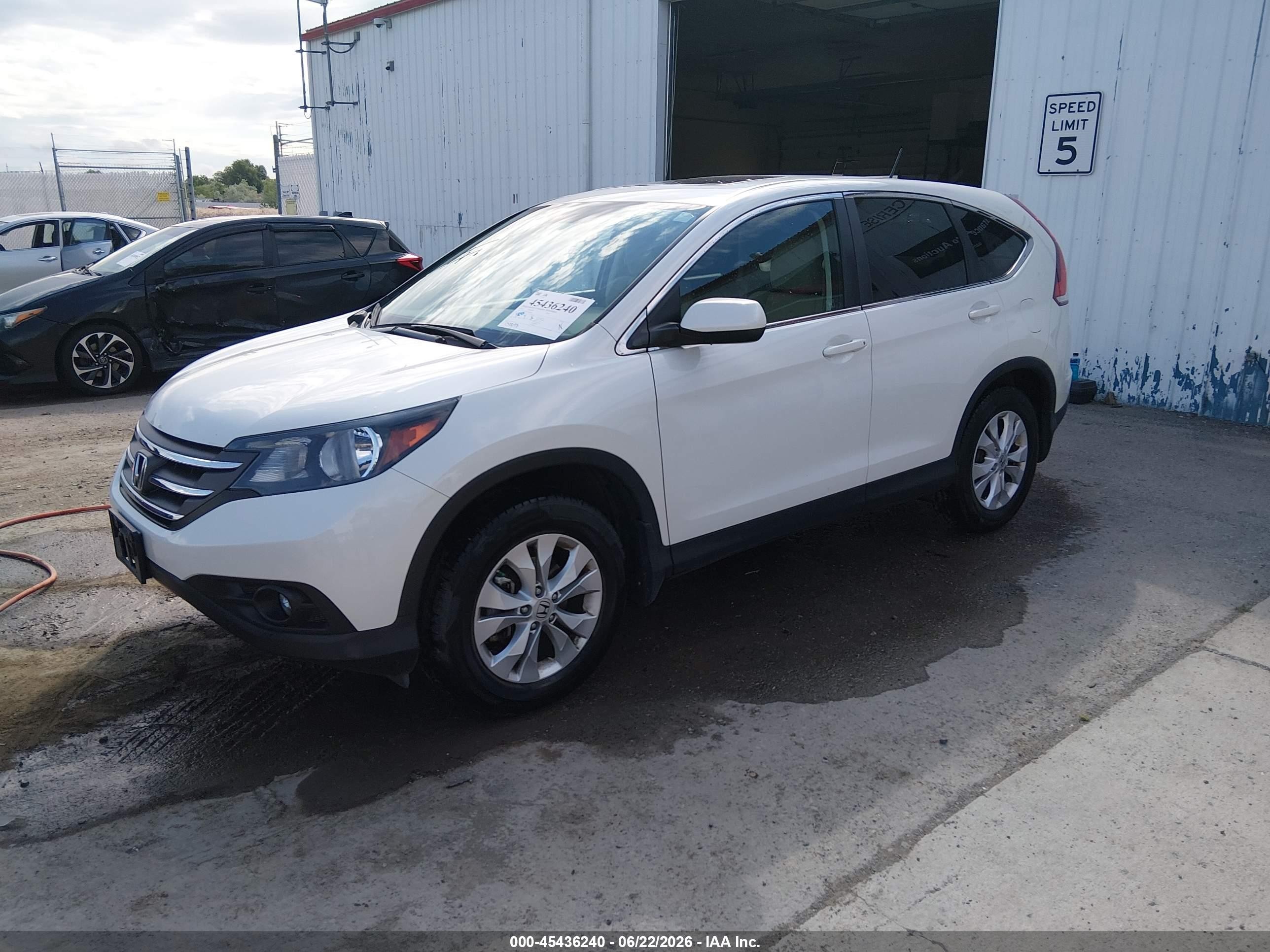 2012 Honda Cr-v Ex White vin: 5J6RM4H59CL044465