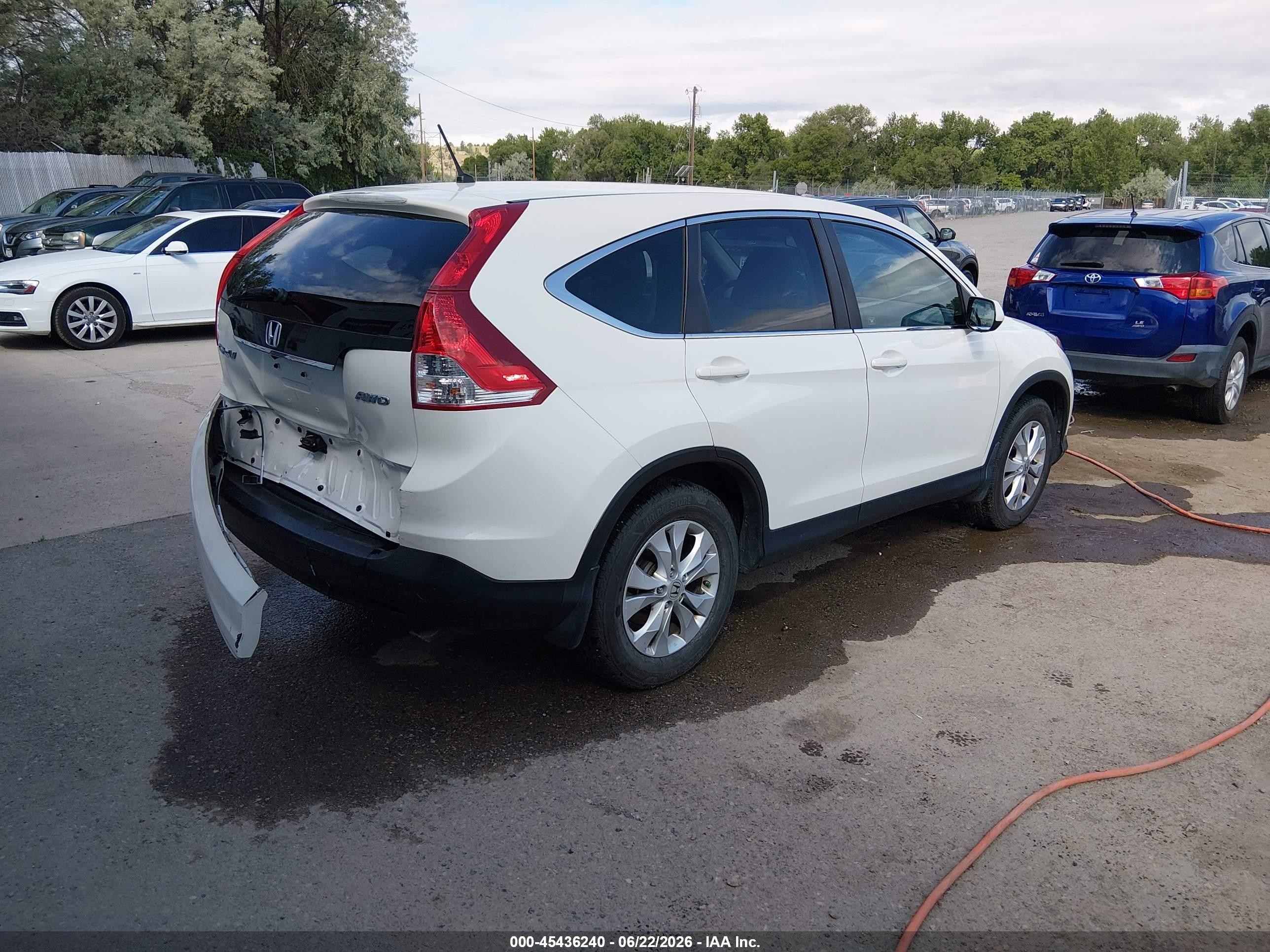 2012 Honda Cr-v Ex White vin: 5J6RM4H59CL044465