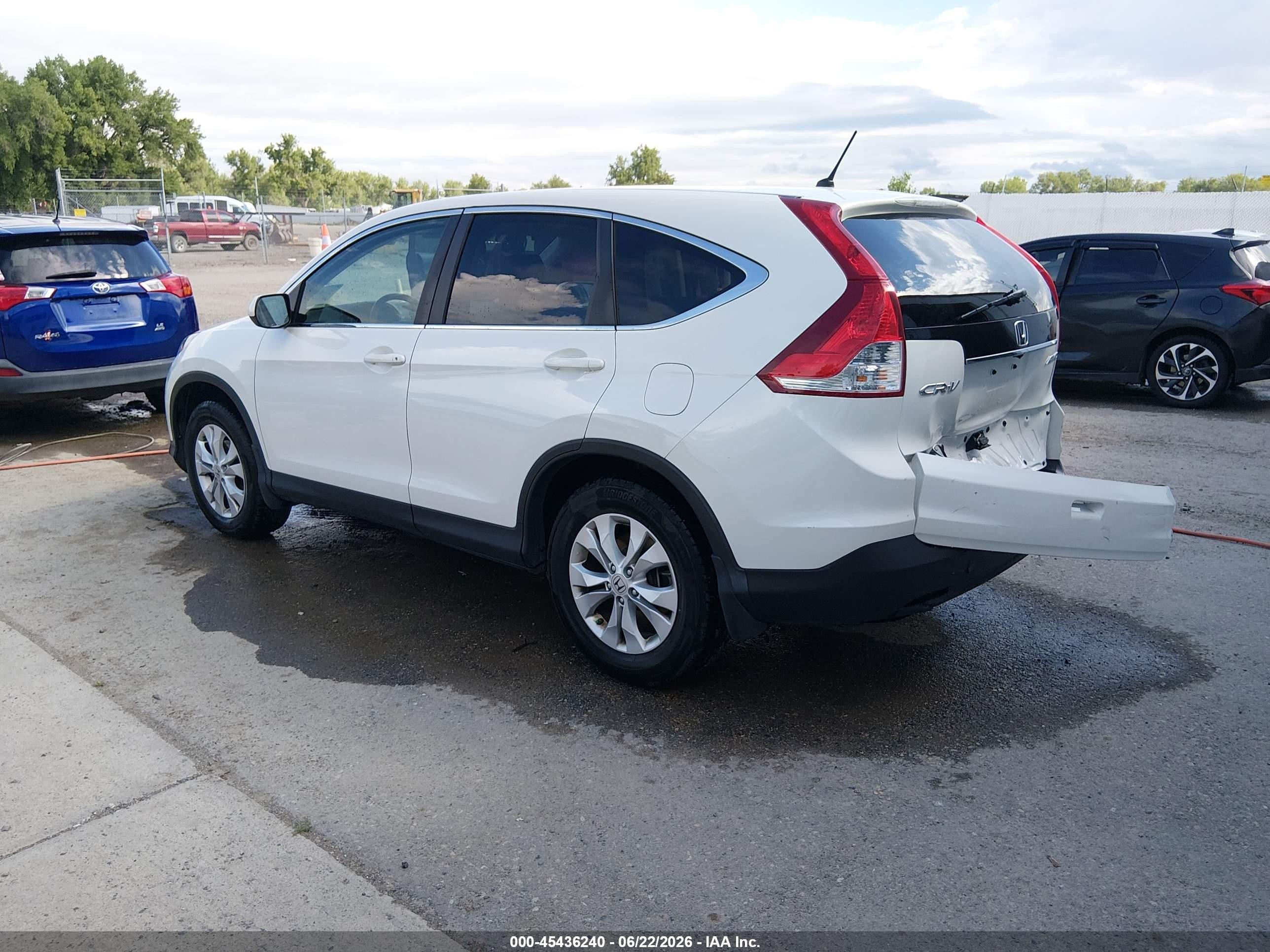 2012 Honda Cr-v Ex White vin: 5J6RM4H59CL044465