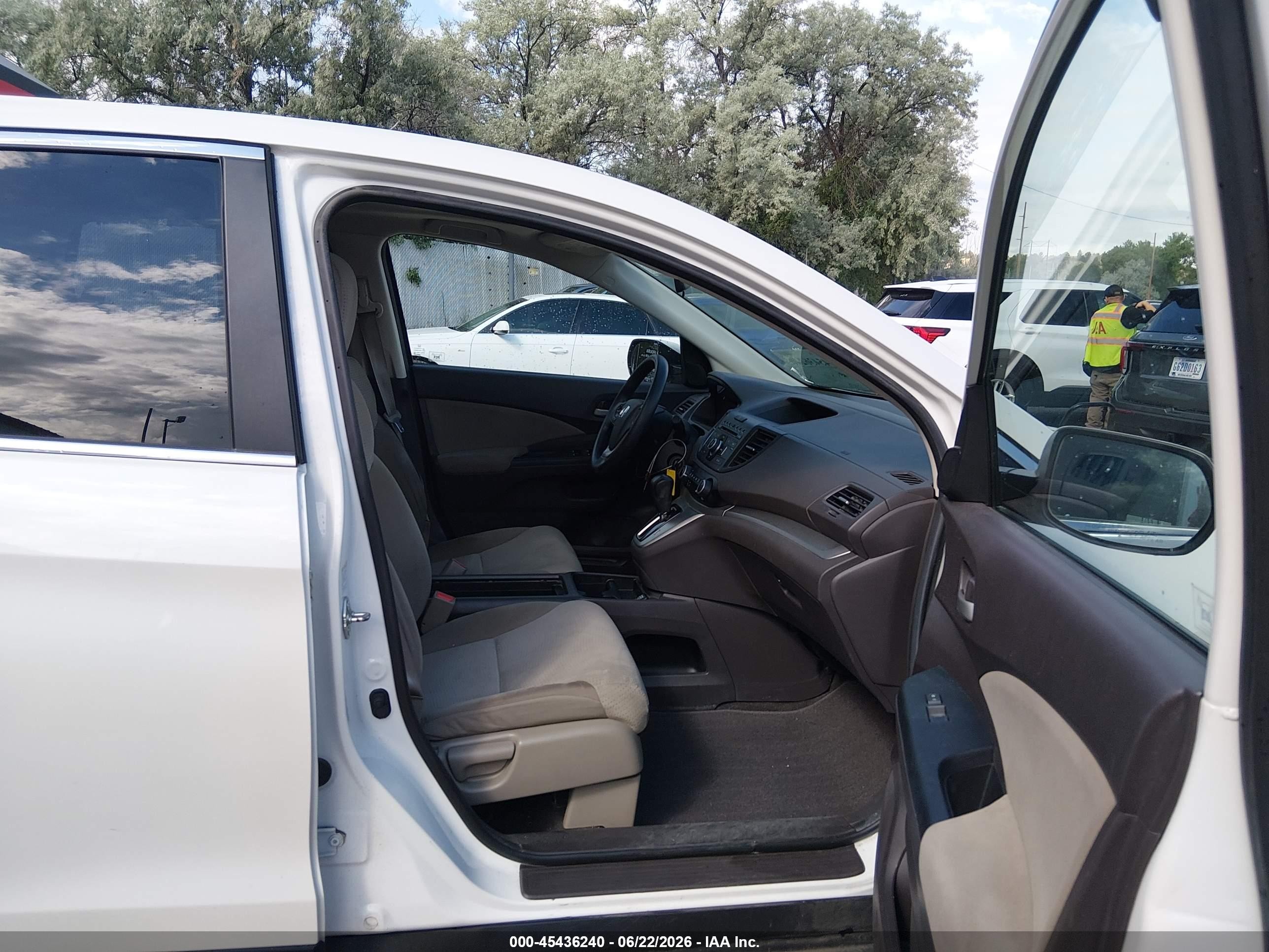 2012 Honda Cr-v Ex White vin: 5J6RM4H59CL044465