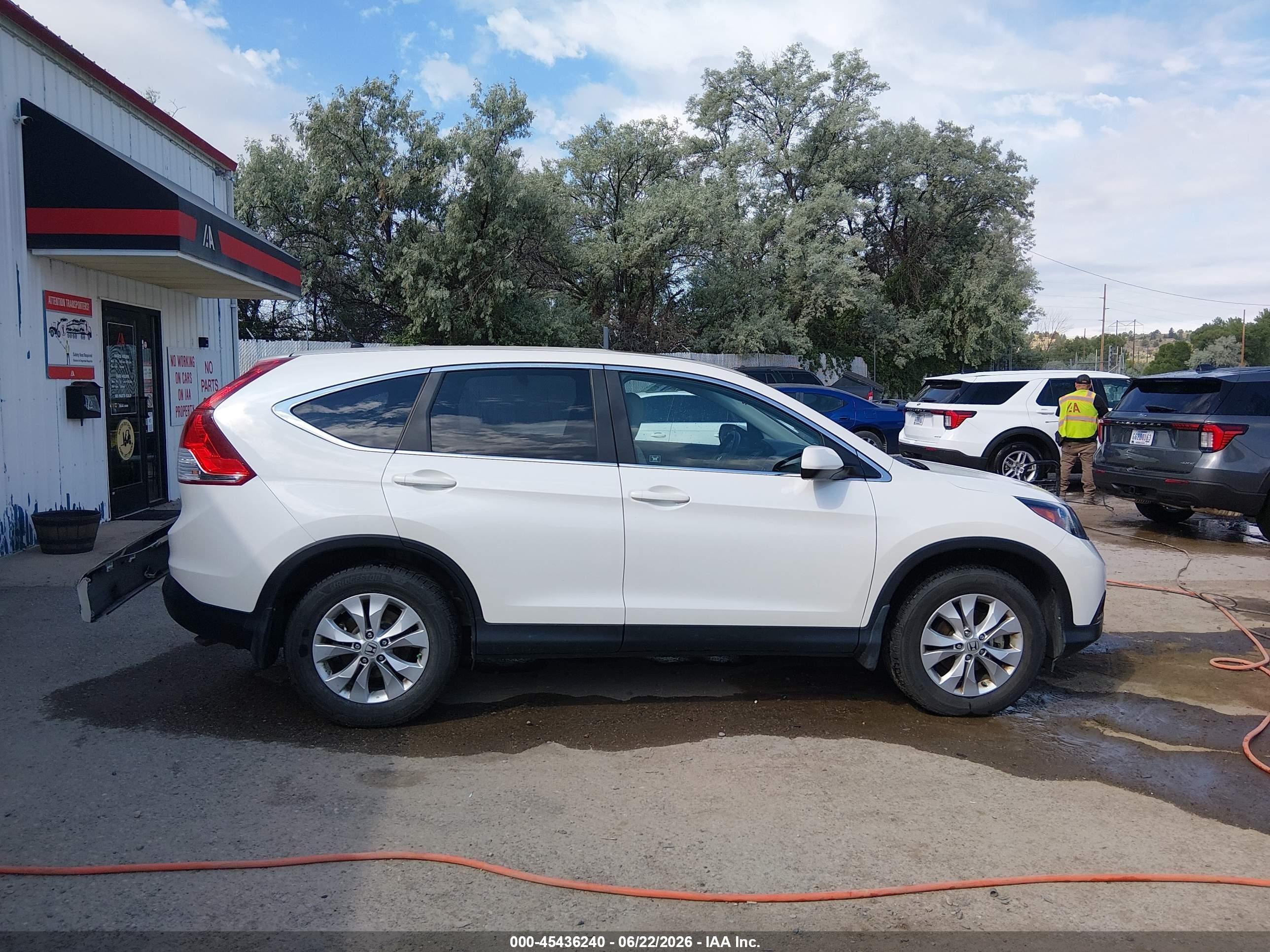 2012 Honda Cr-v Ex White vin: 5J6RM4H59CL044465