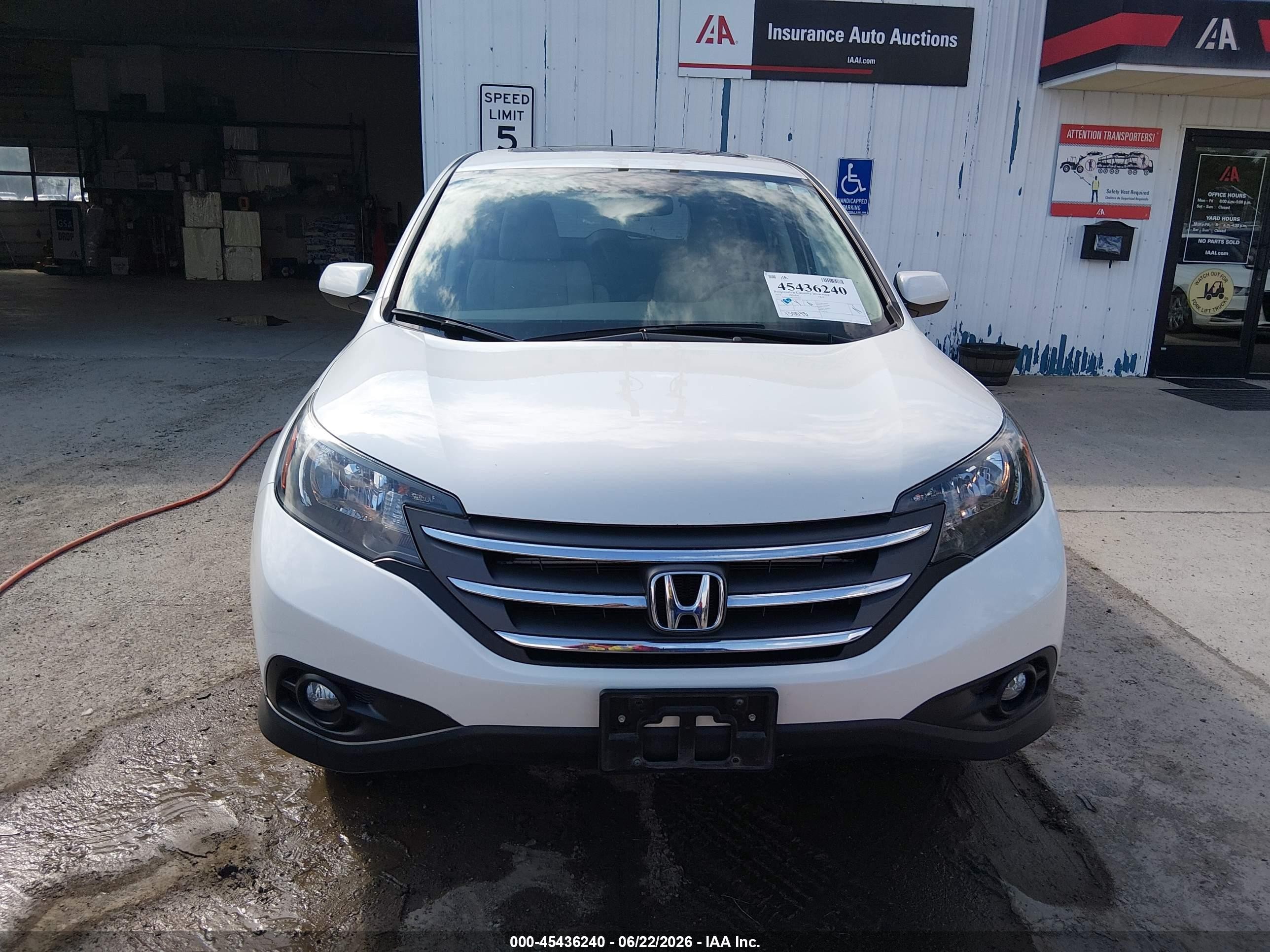 2012 Honda Cr-v Ex White vin: 5J6RM4H59CL044465