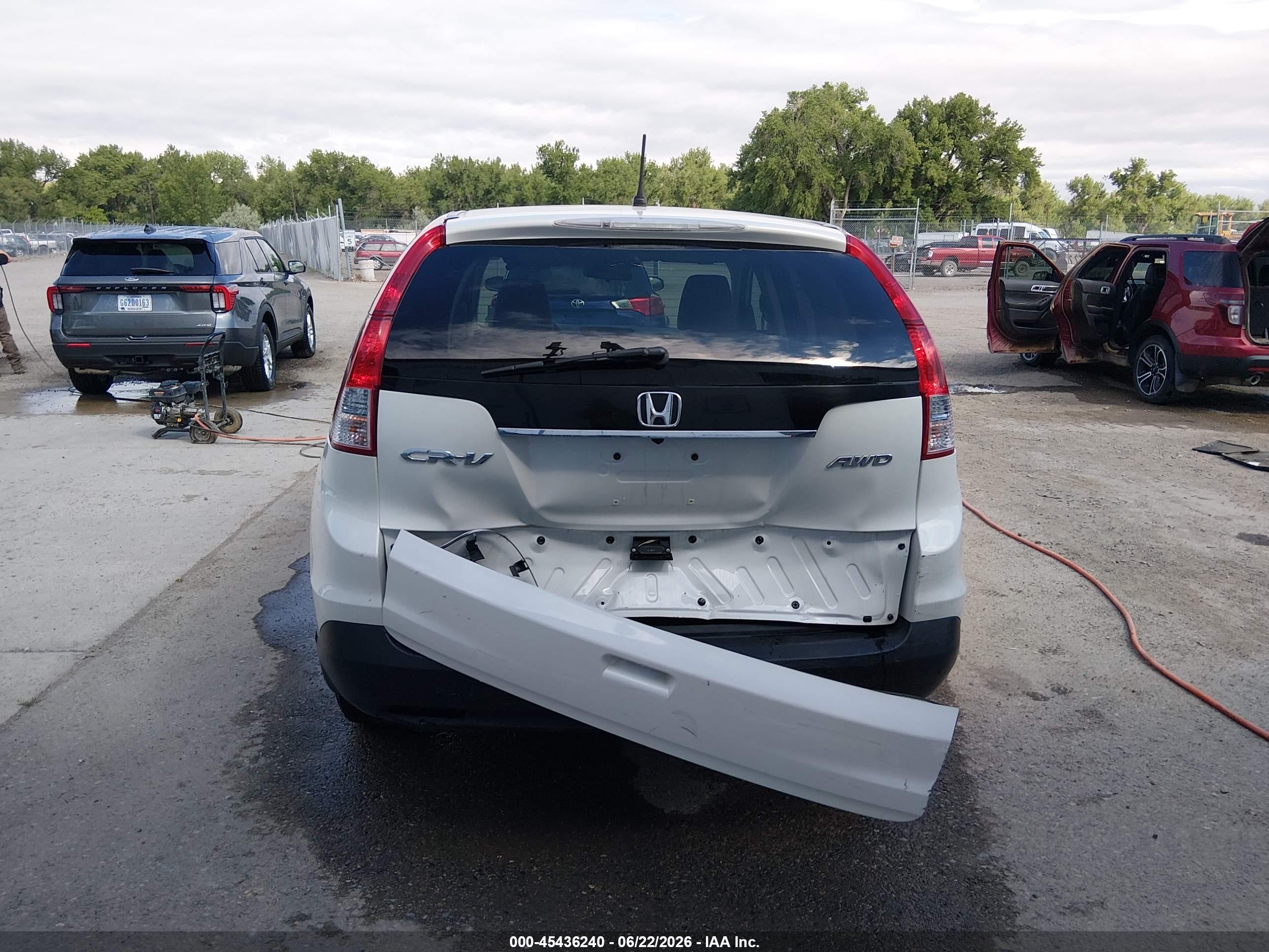 2012 Honda Cr-v Ex White vin: 5J6RM4H59CL044465