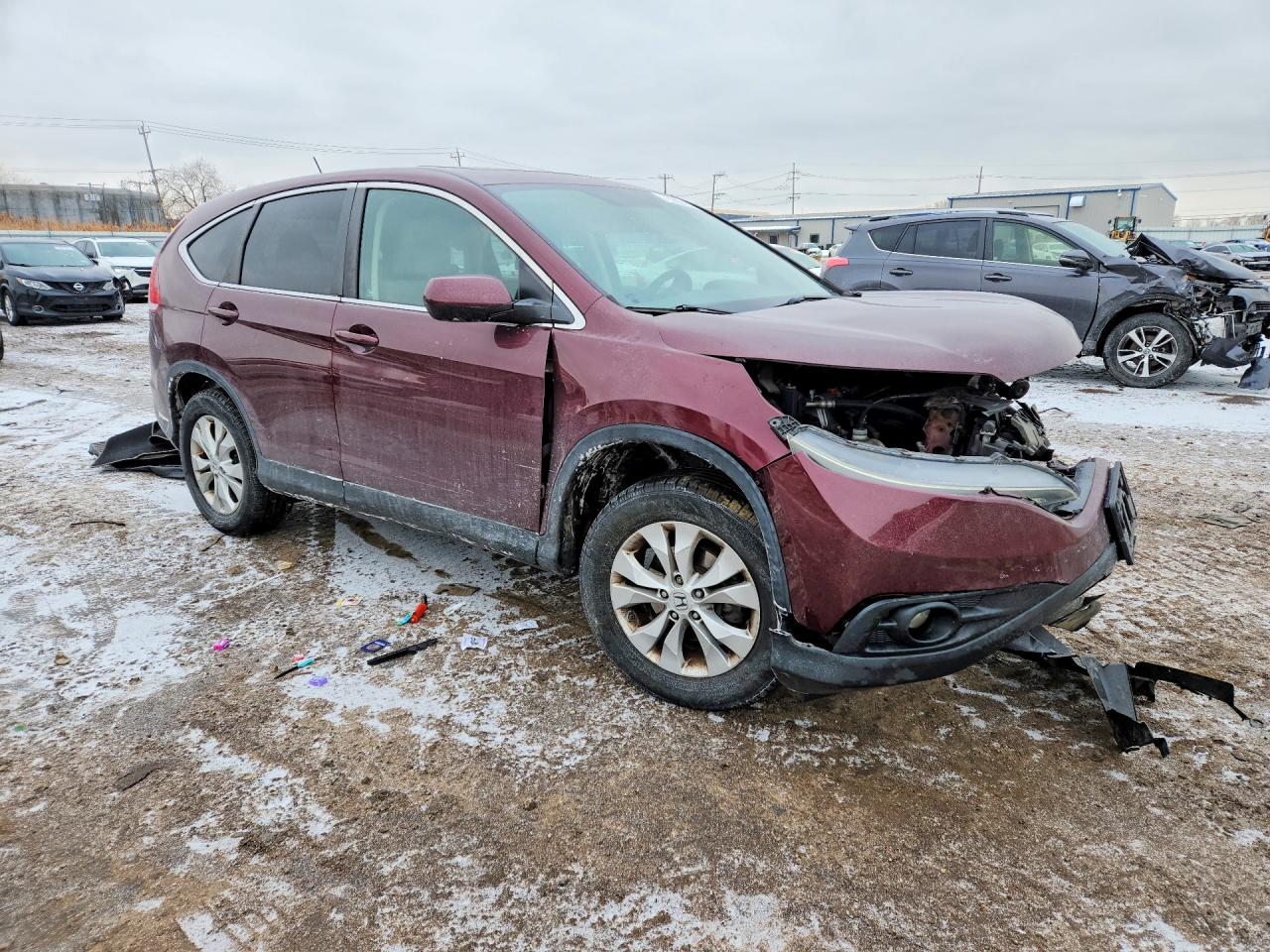 2012 Honda Cr-v Ex Burgundy vin: 5J6RM4H59CL080463
