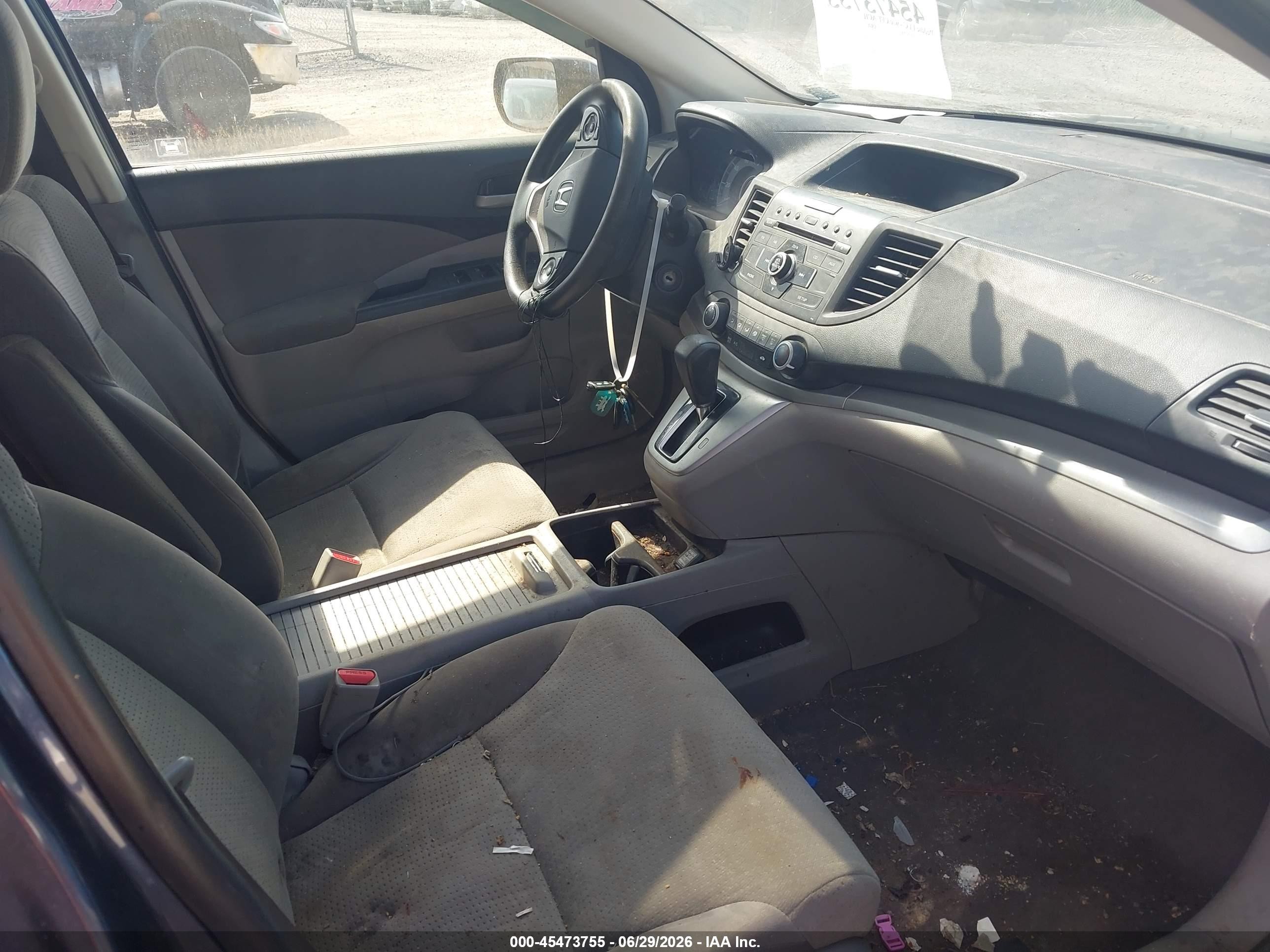 2012 Honda Cr-v Ex Blue vin: 5J6RM4H59CL083444
