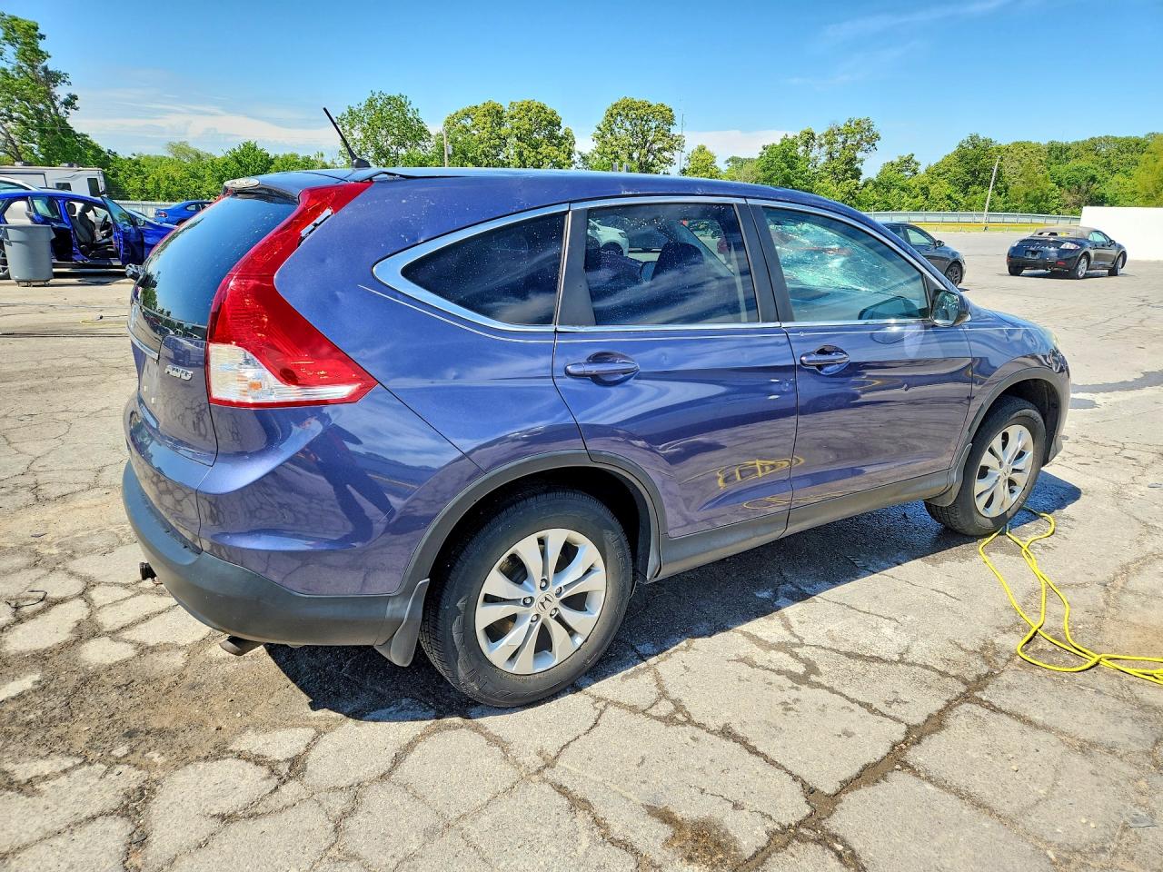 2013 Honda Cr-v Ex Blue vin: 5J6RM4H59DL001214