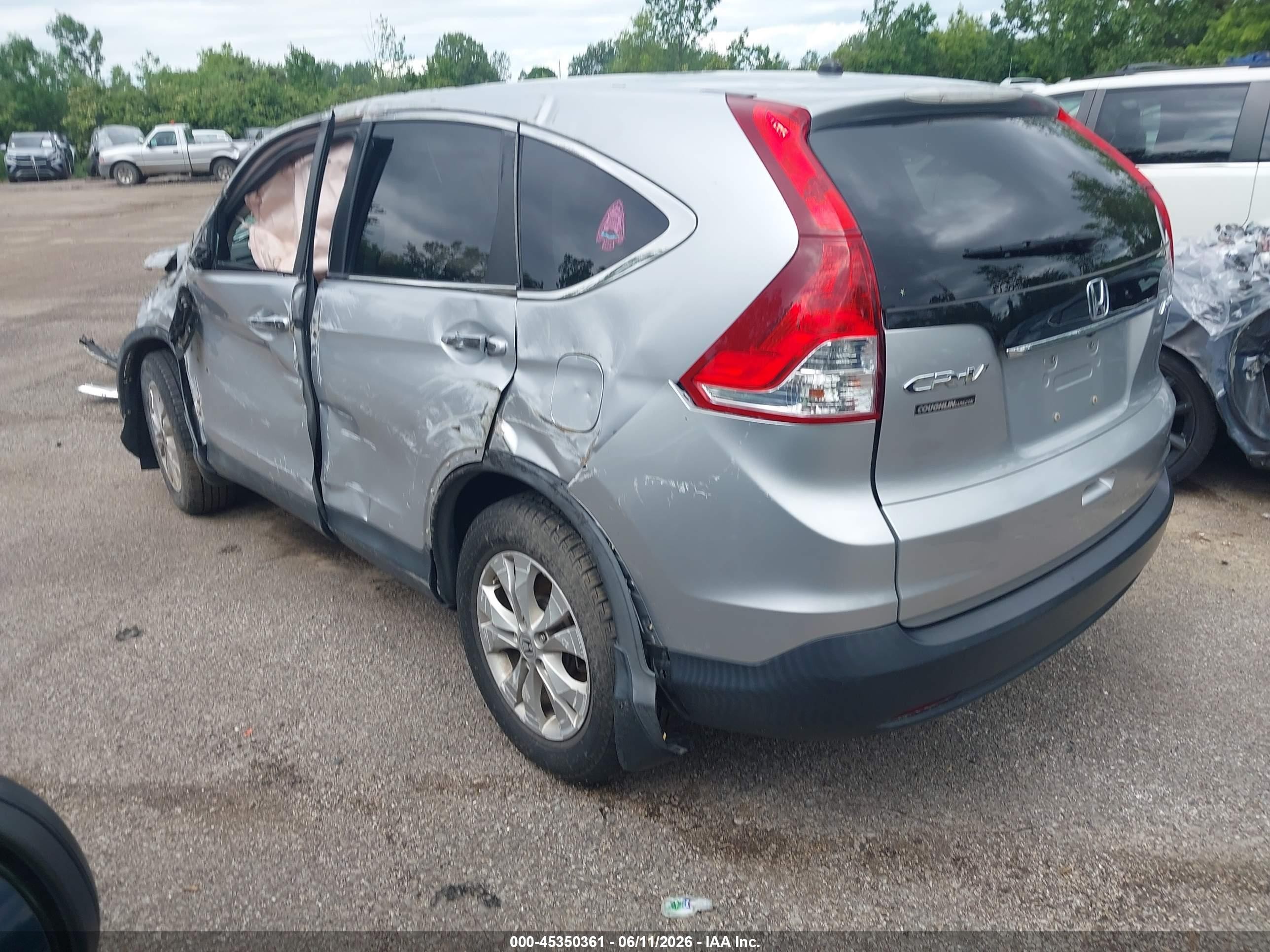 2013 Honda Cr-v Ex Серебряный vin: 5J6RM4H59DL003707