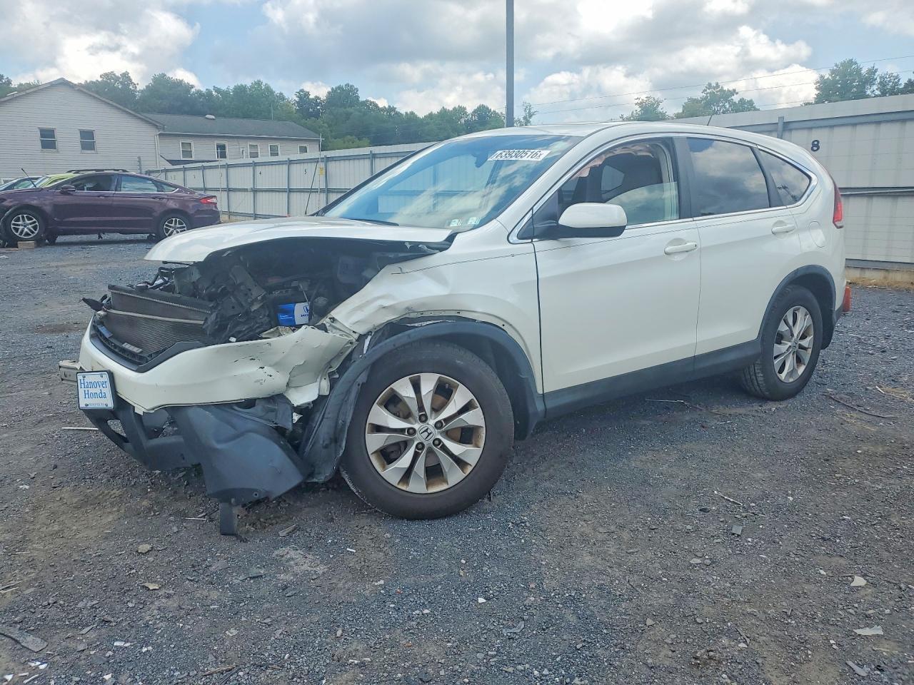 2013 Honda Cr-v Ex White vin: 5J6RM4H59DL037422