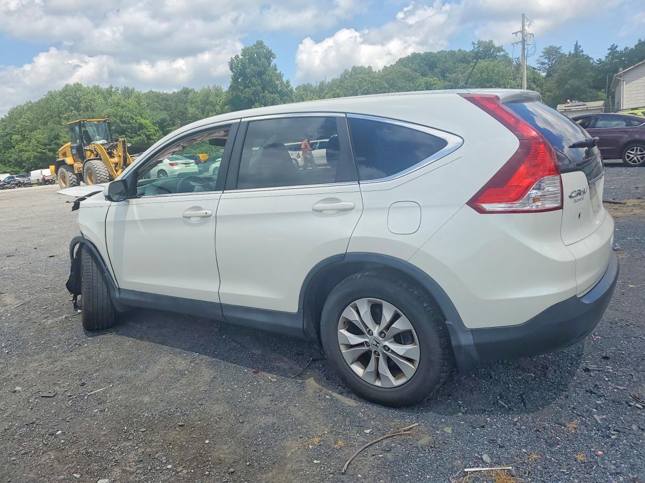 2013 Honda Cr-v Ex White vin: 5J6RM4H59DL037422
