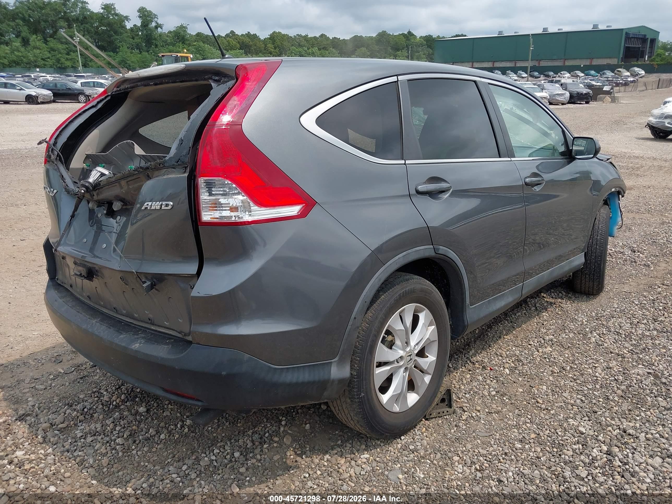 2013 Honda Cr-v Ex Gray vin: 5J6RM4H59DL051420