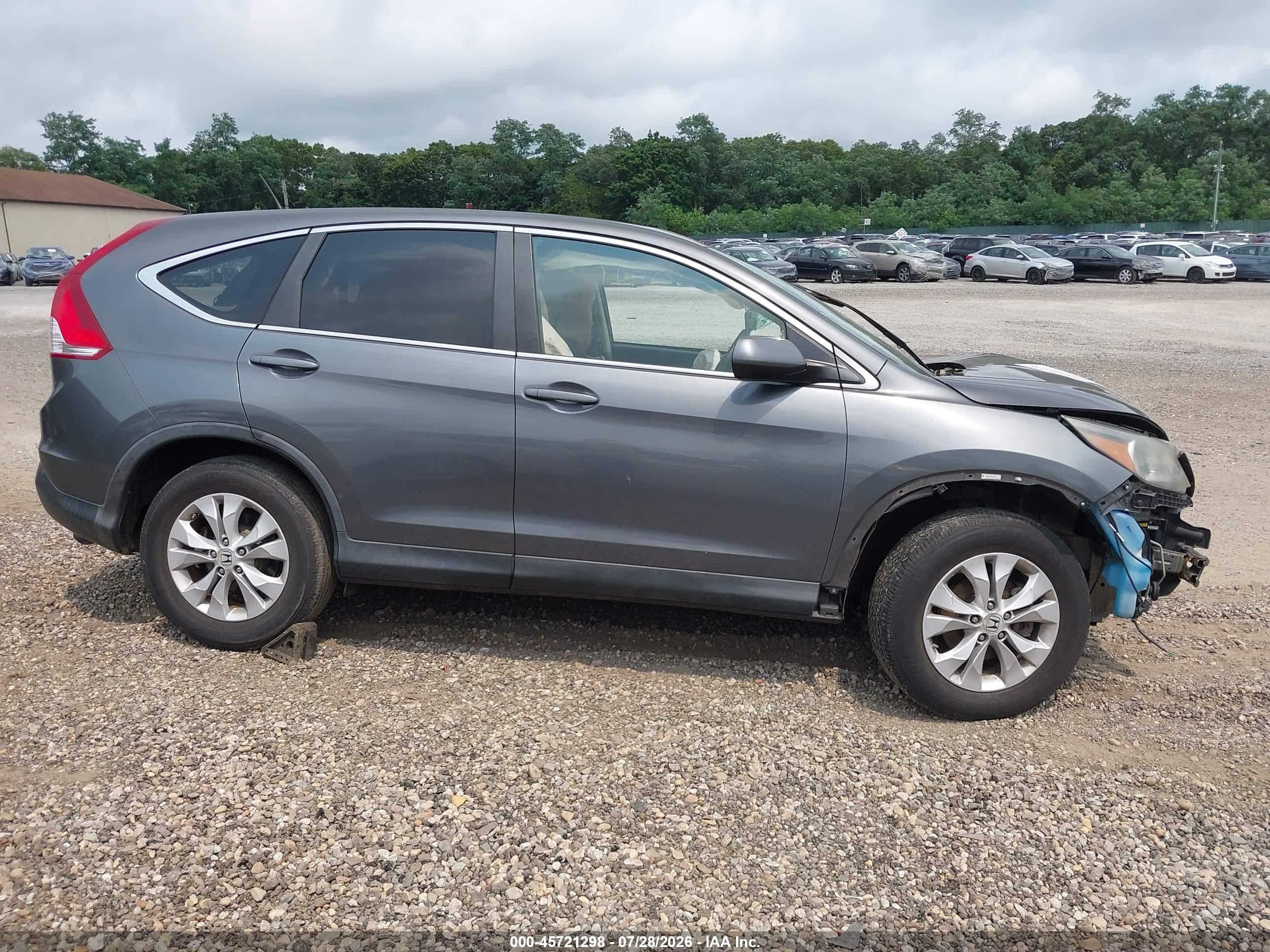 2013 Honda Cr-v Ex Gray vin: 5J6RM4H59DL051420