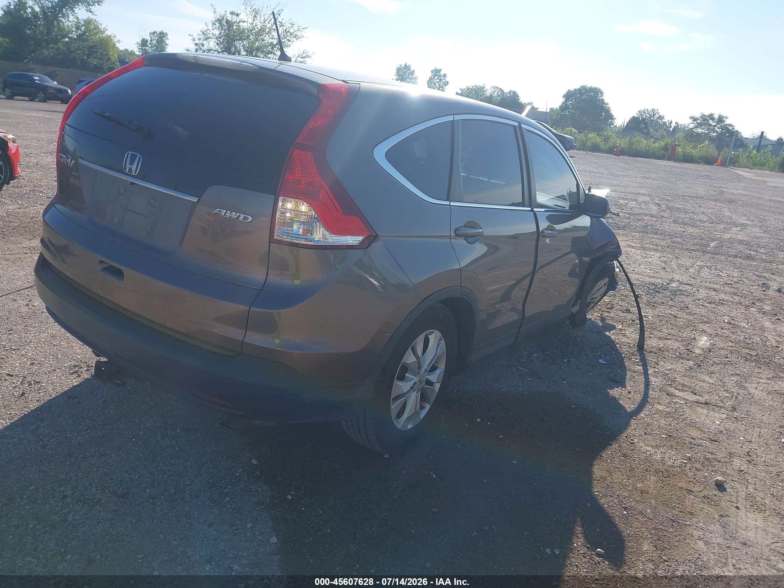 2013 Honda Cr-v Ex Gray vin: 5J6RM4H59DL056617