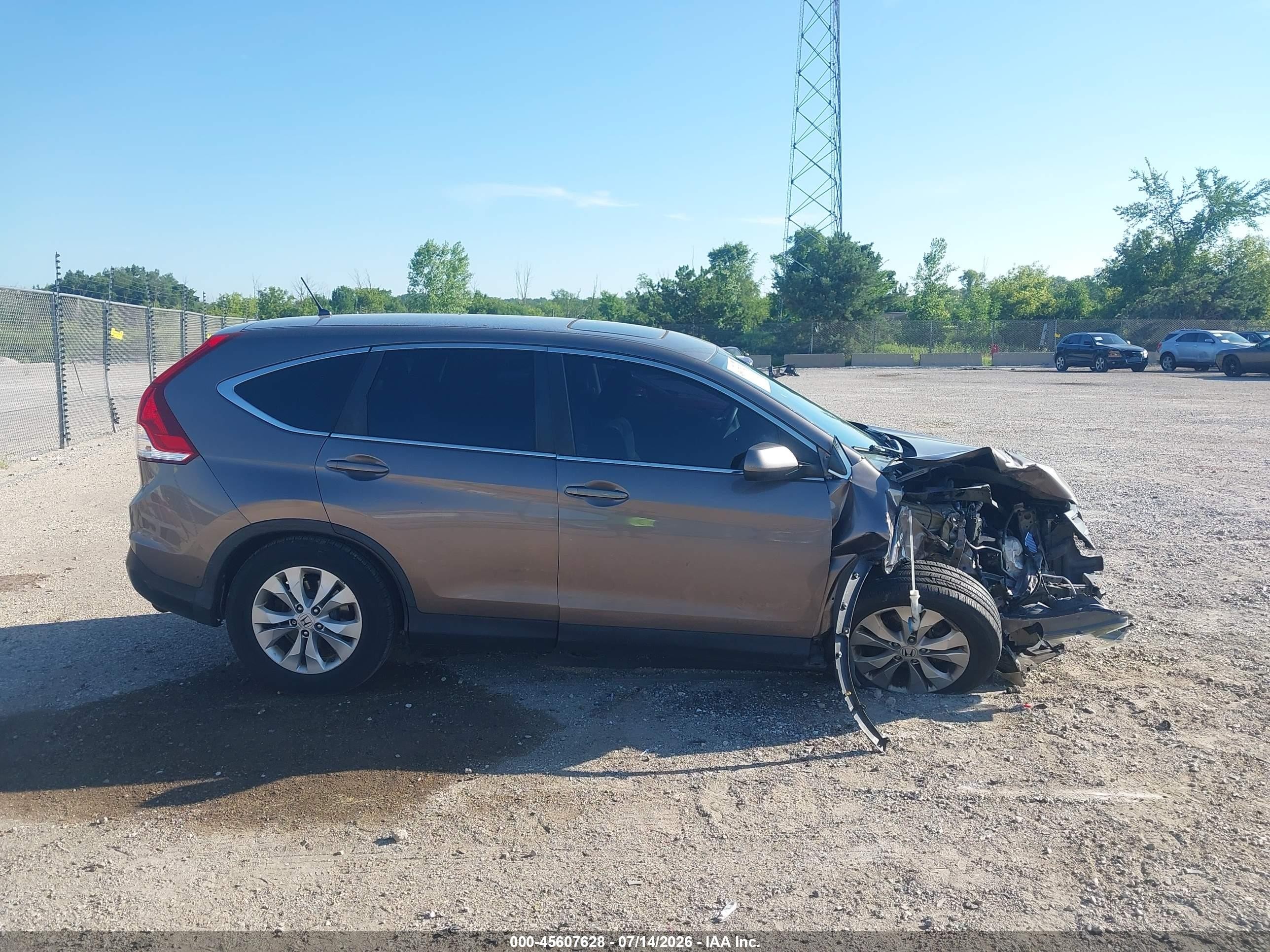 2013 Honda Cr-v Ex Gray vin: 5J6RM4H59DL056617