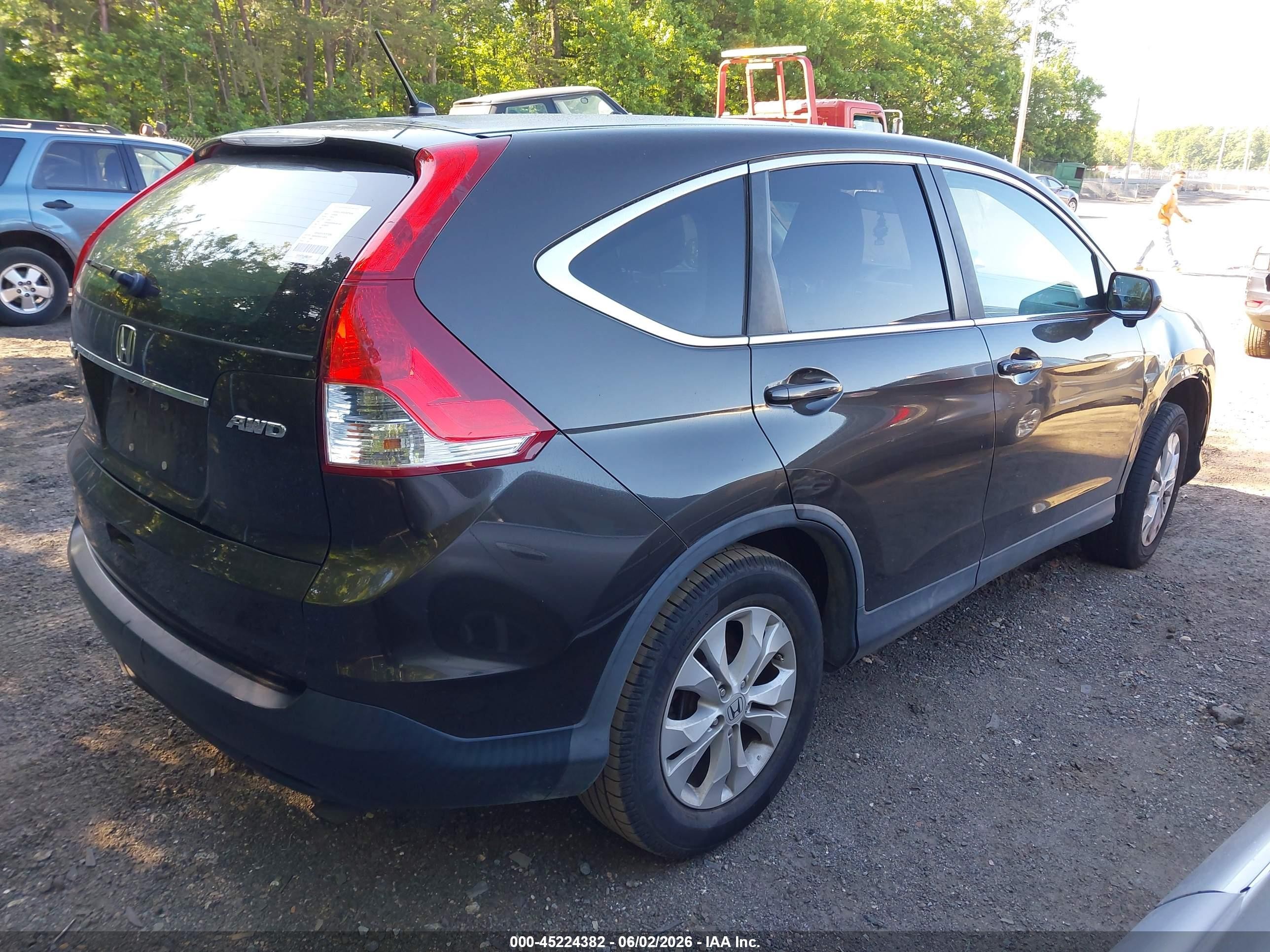 2013 Honda Cr-v Ex Black vin: 5J6RM4H59DL061154