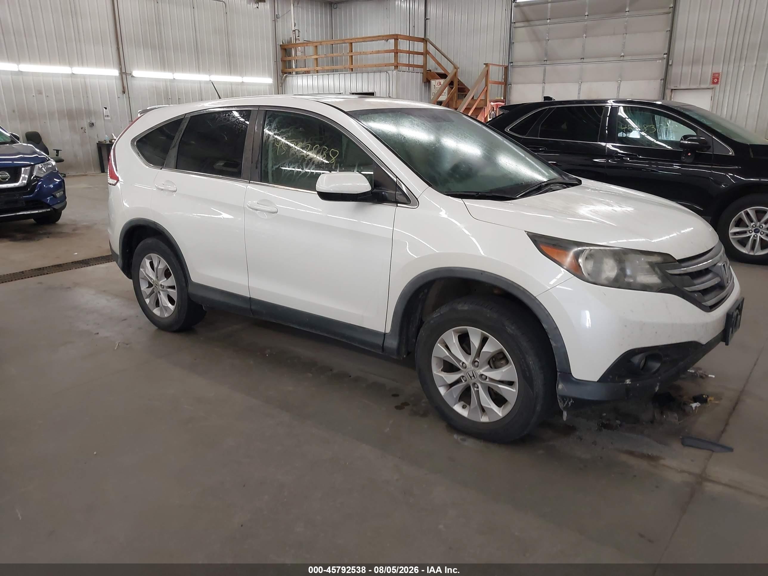 2013 Honda Cr-v Ex White vin: 5J6RM4H59DL062661