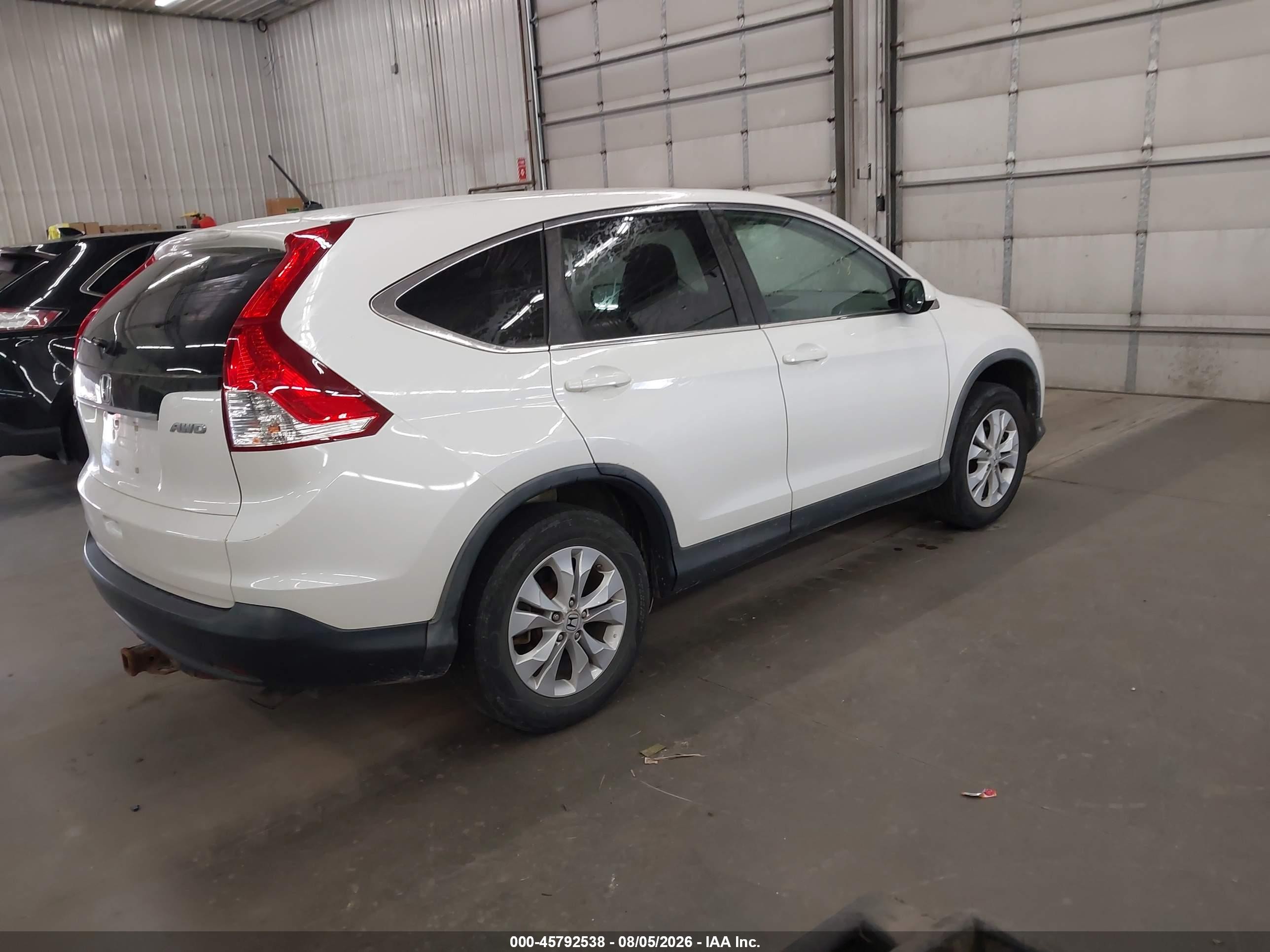 2013 Honda Cr-v Ex White vin: 5J6RM4H59DL062661