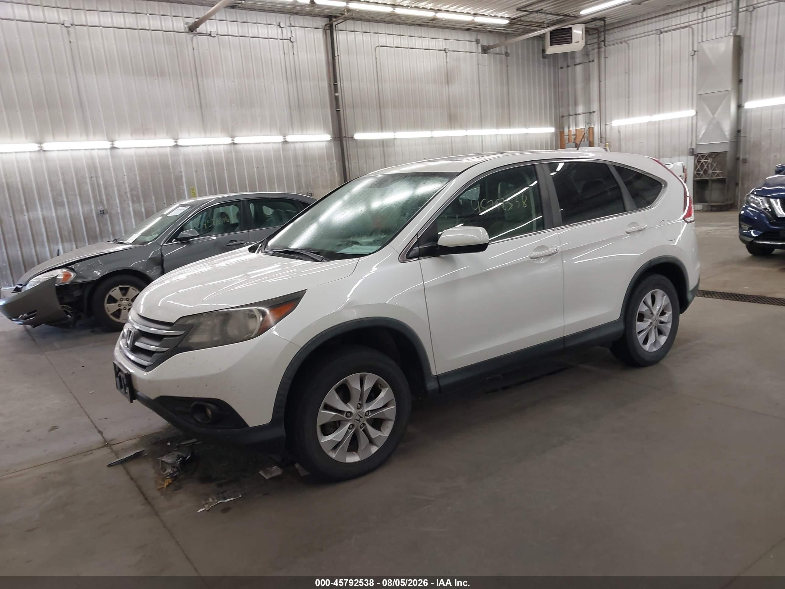 2013 Honda Cr-v Ex White vin: 5J6RM4H59DL062661