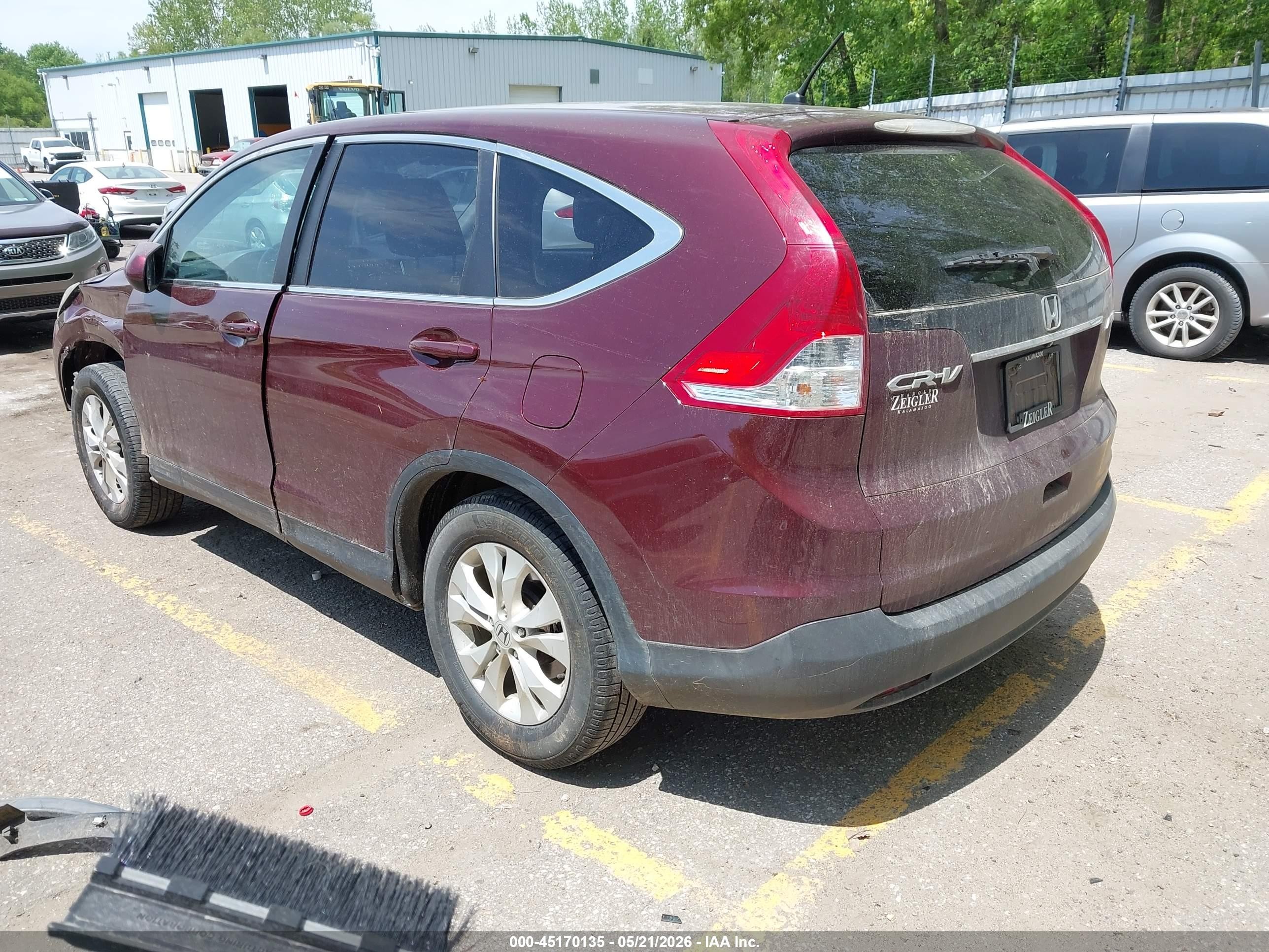 2014 Honda Cr-v Ex Фиолетовый vin: 5J6RM4H59EL030861