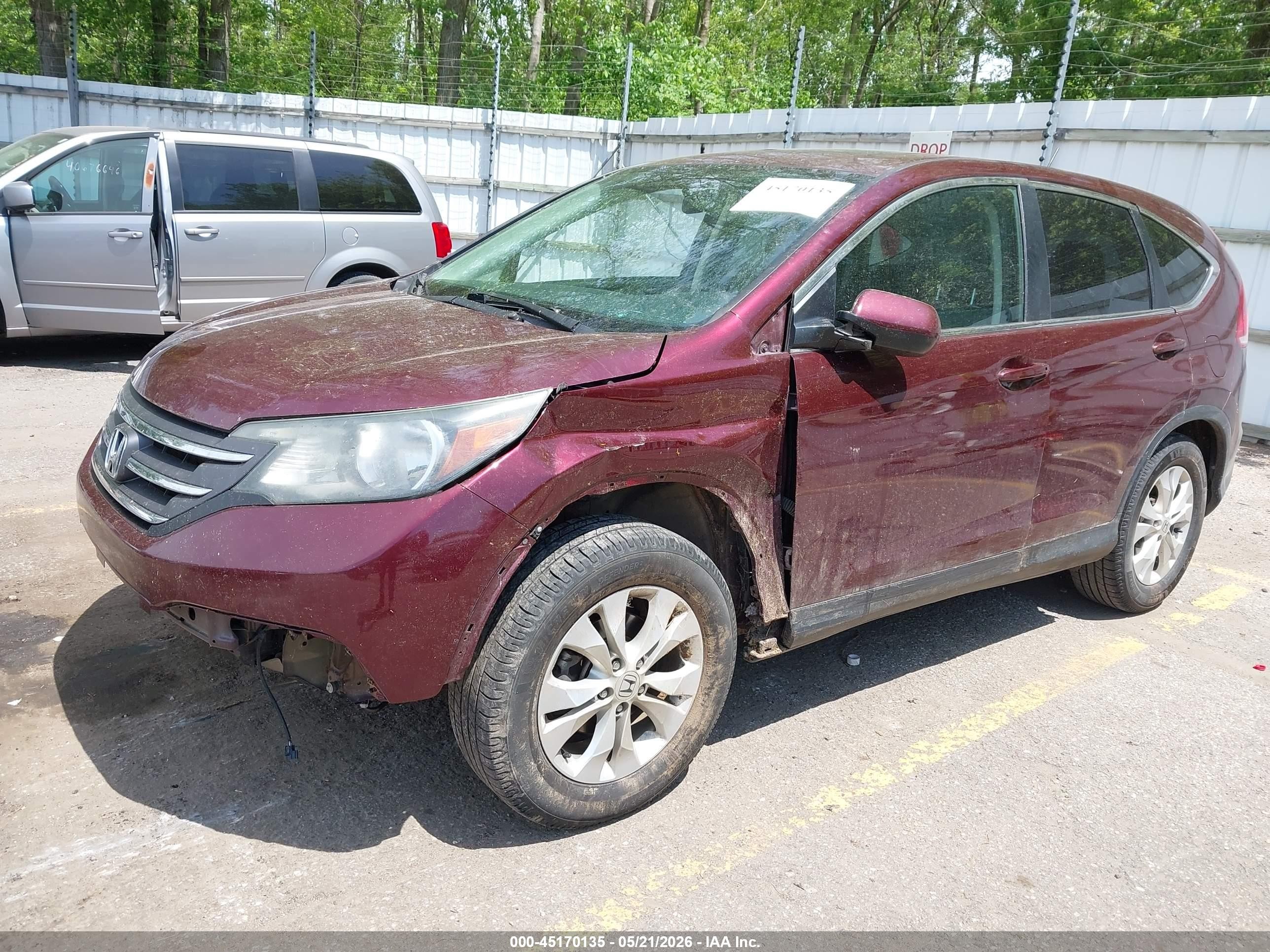 2014 Honda Cr-v Ex Фиолетовый vin: 5J6RM4H59EL030861