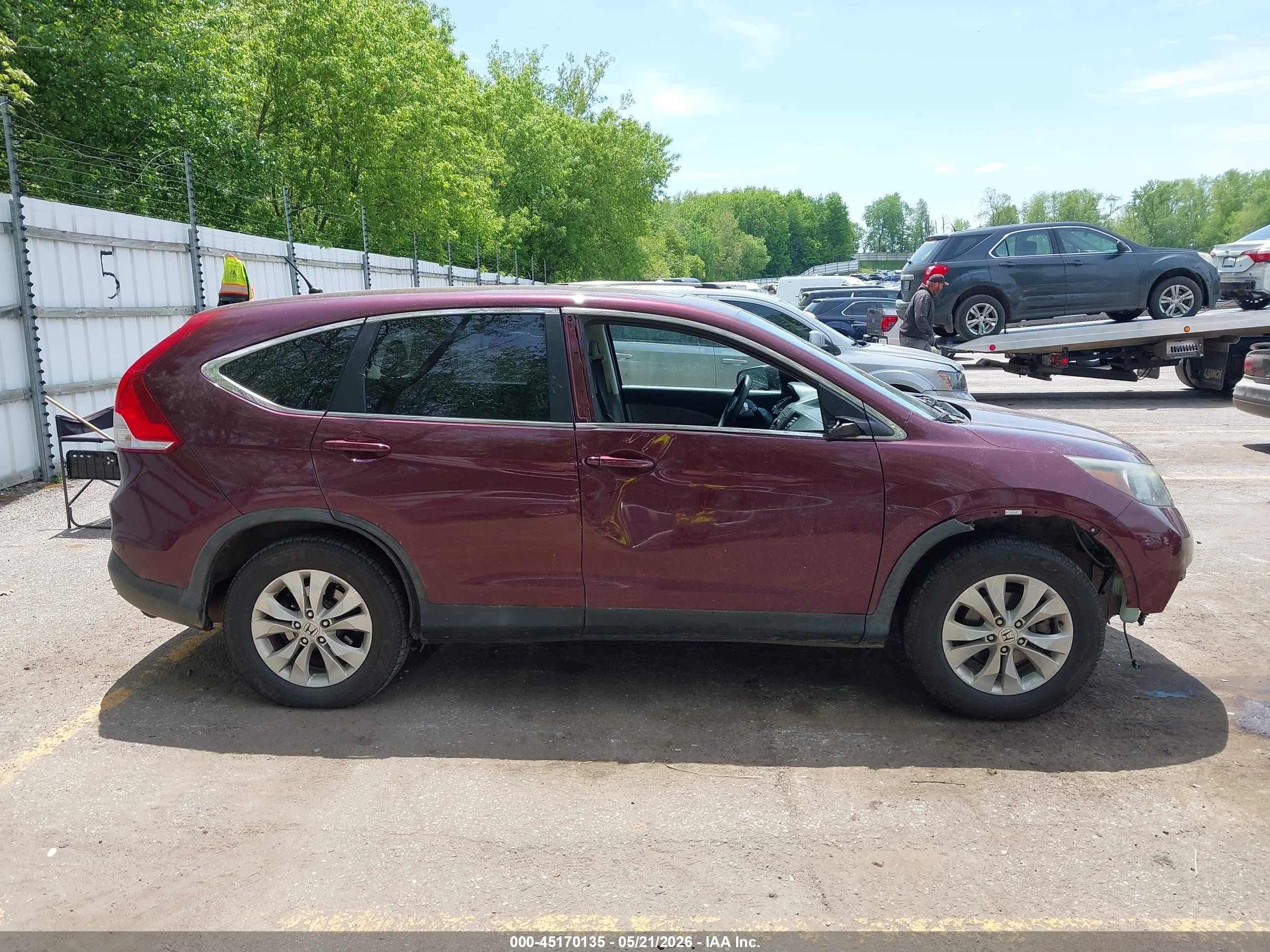 2014 Honda Cr-v Ex Фиолетовый vin: 5J6RM4H59EL030861