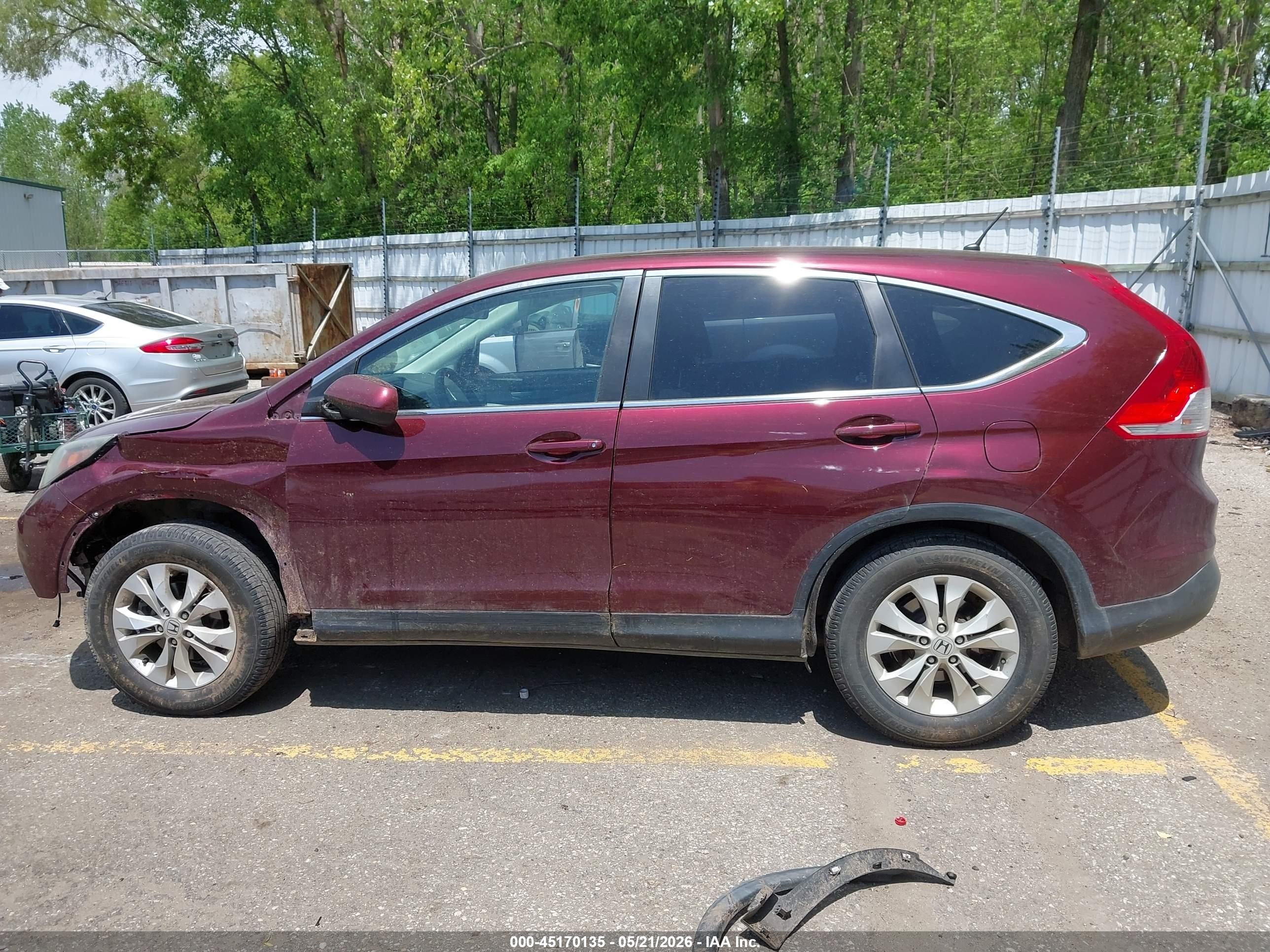2014 Honda Cr-v Ex Фиолетовый vin: 5J6RM4H59EL030861