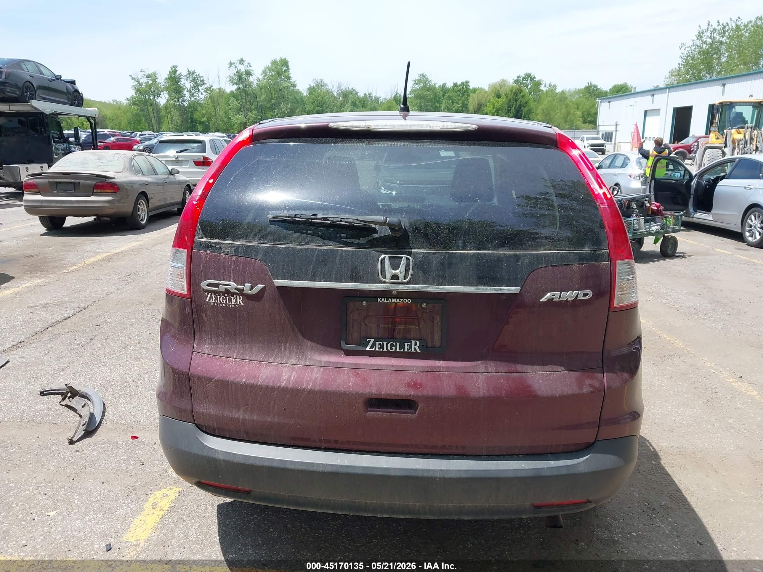 2014 Honda Cr-v Ex Фиолетовый vin: 5J6RM4H59EL030861