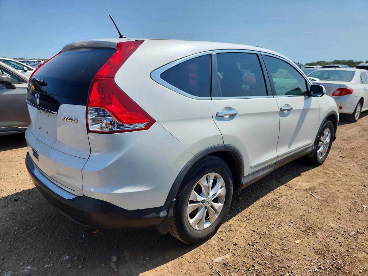 2014 Honda Cr-v Ex White vin: 5J6RM4H59EL062872
