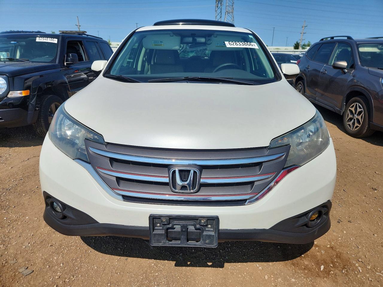 2014 Honda Cr-v Ex White vin: 5J6RM4H59EL062872