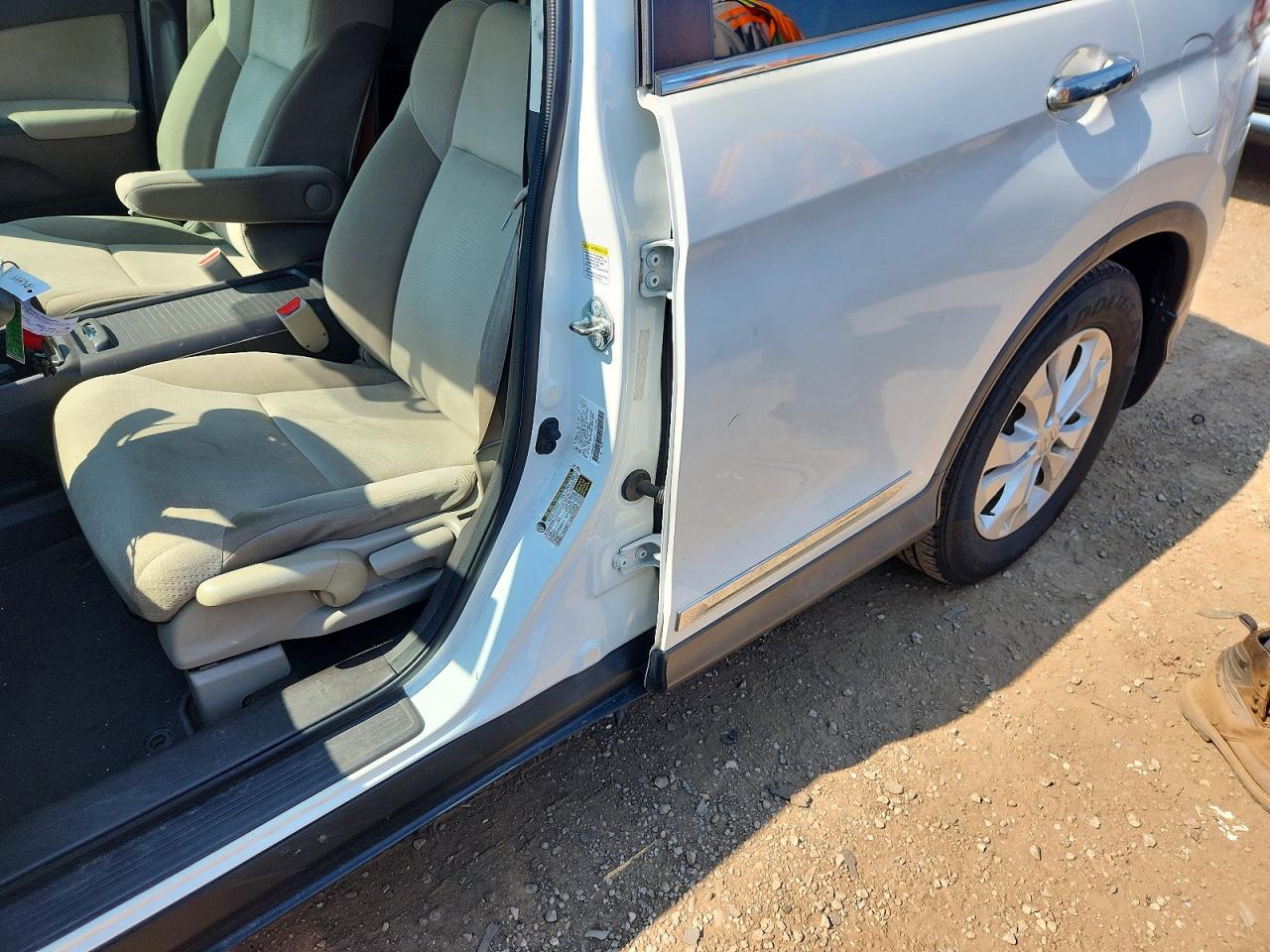 2014 Honda Cr-v Ex White vin: 5J6RM4H59EL062872