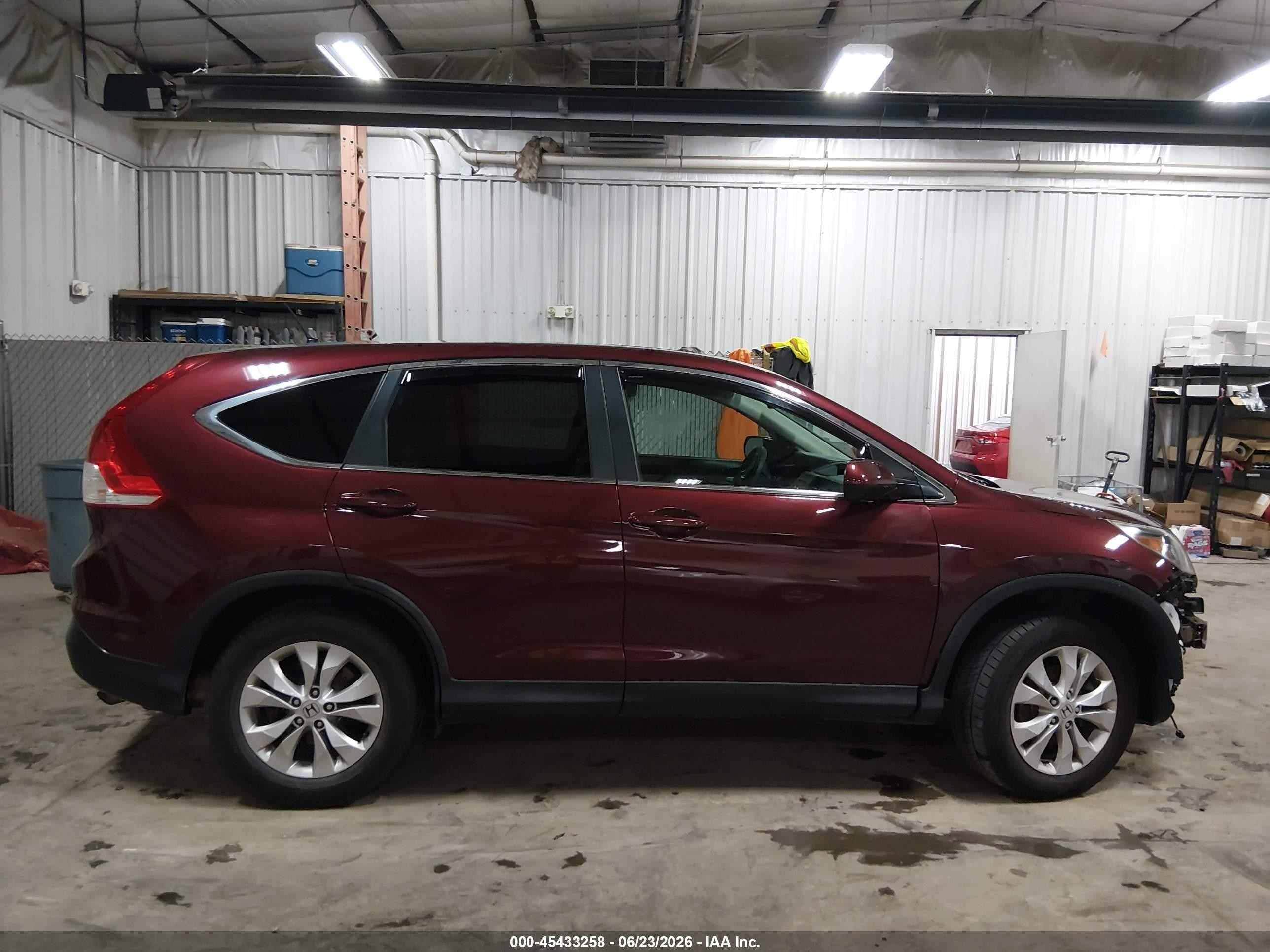 2014 Honda Cr-v Ex Темно-бордовый vin: 5J6RM4H59EL067540