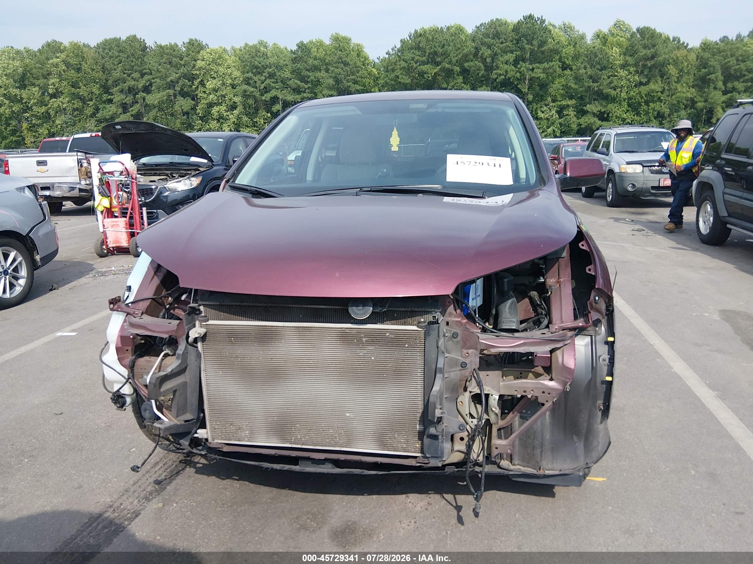 2014 Honda Cr-v Ex Burgundy vin: 5J6RM4H59EL098867