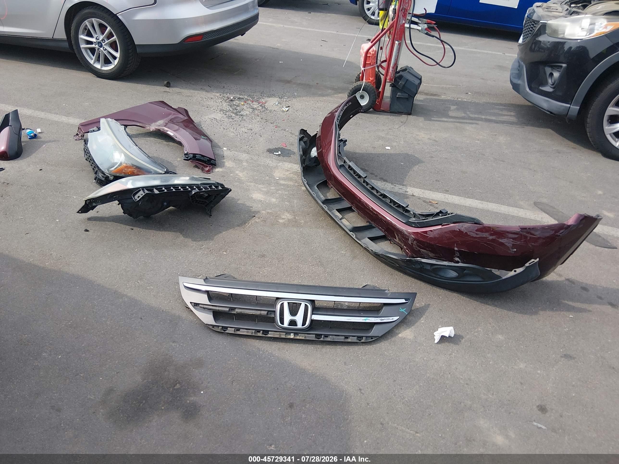 2014 Honda Cr-v Ex Burgundy vin: 5J6RM4H59EL098867