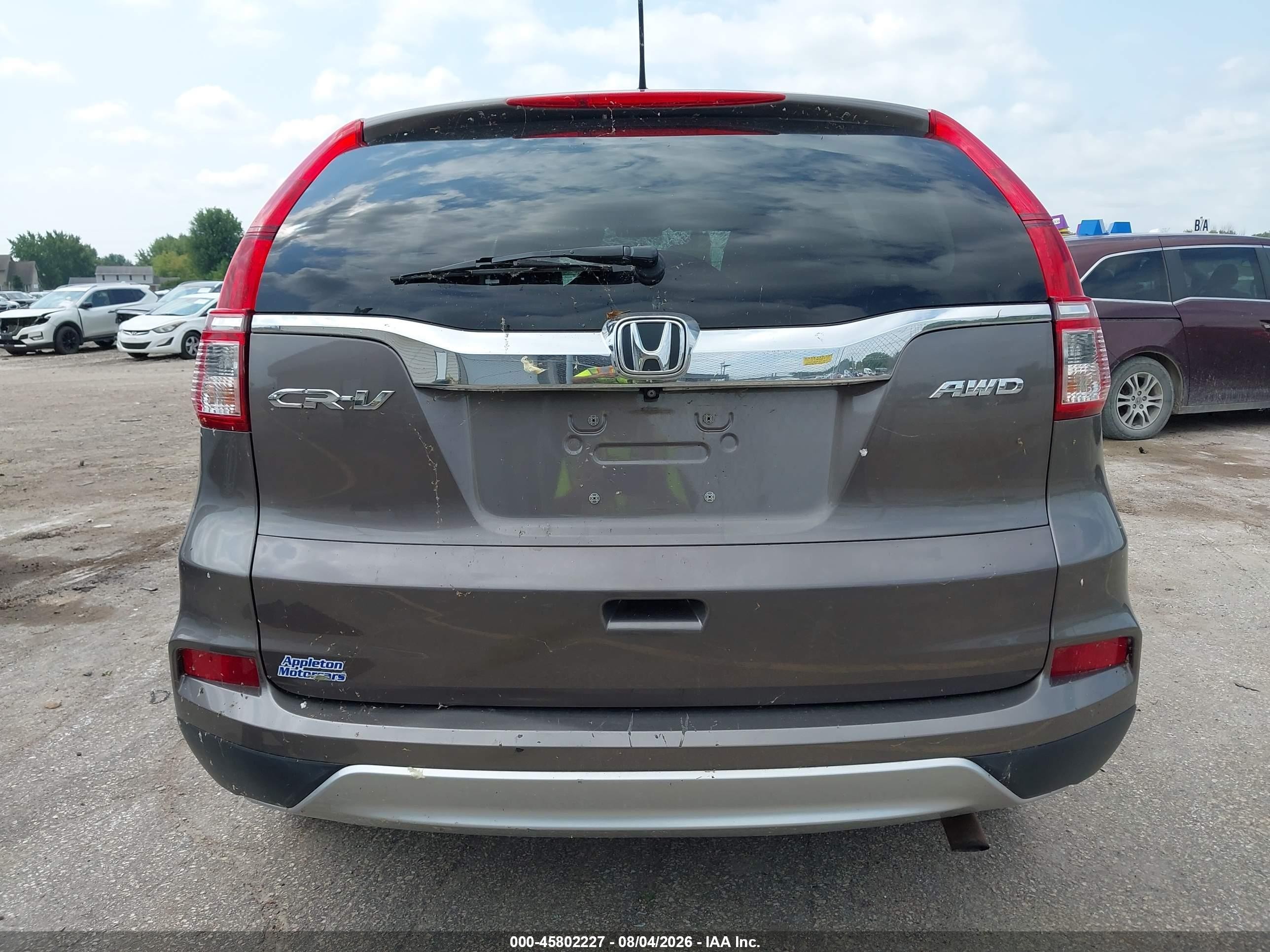 2015 Honda Cr-v Ex Brown vin: 5J6RM4H59FL039237