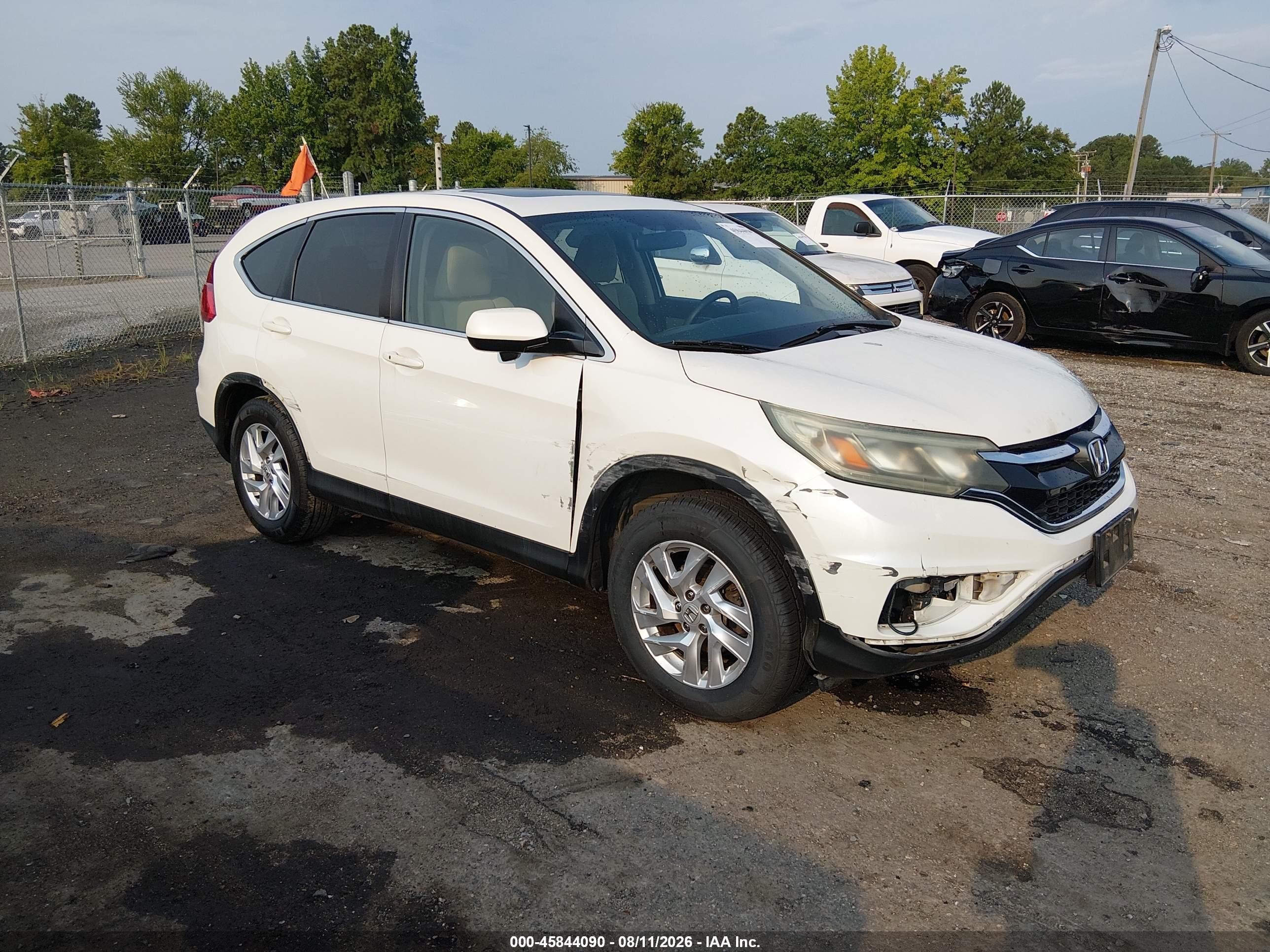 2015 Honda Cr-v Ex Белый vin: 5J6RM4H59FL074599