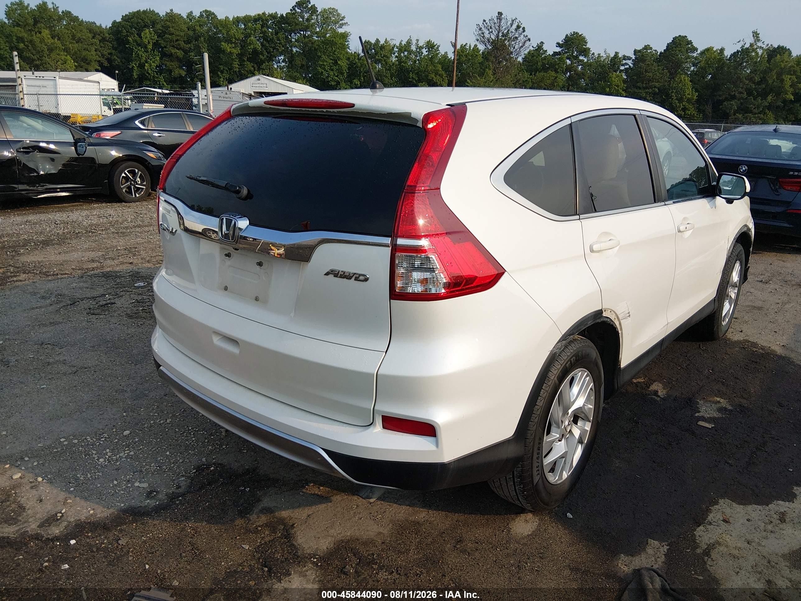 2015 Honda Cr-v Ex Белый vin: 5J6RM4H59FL074599