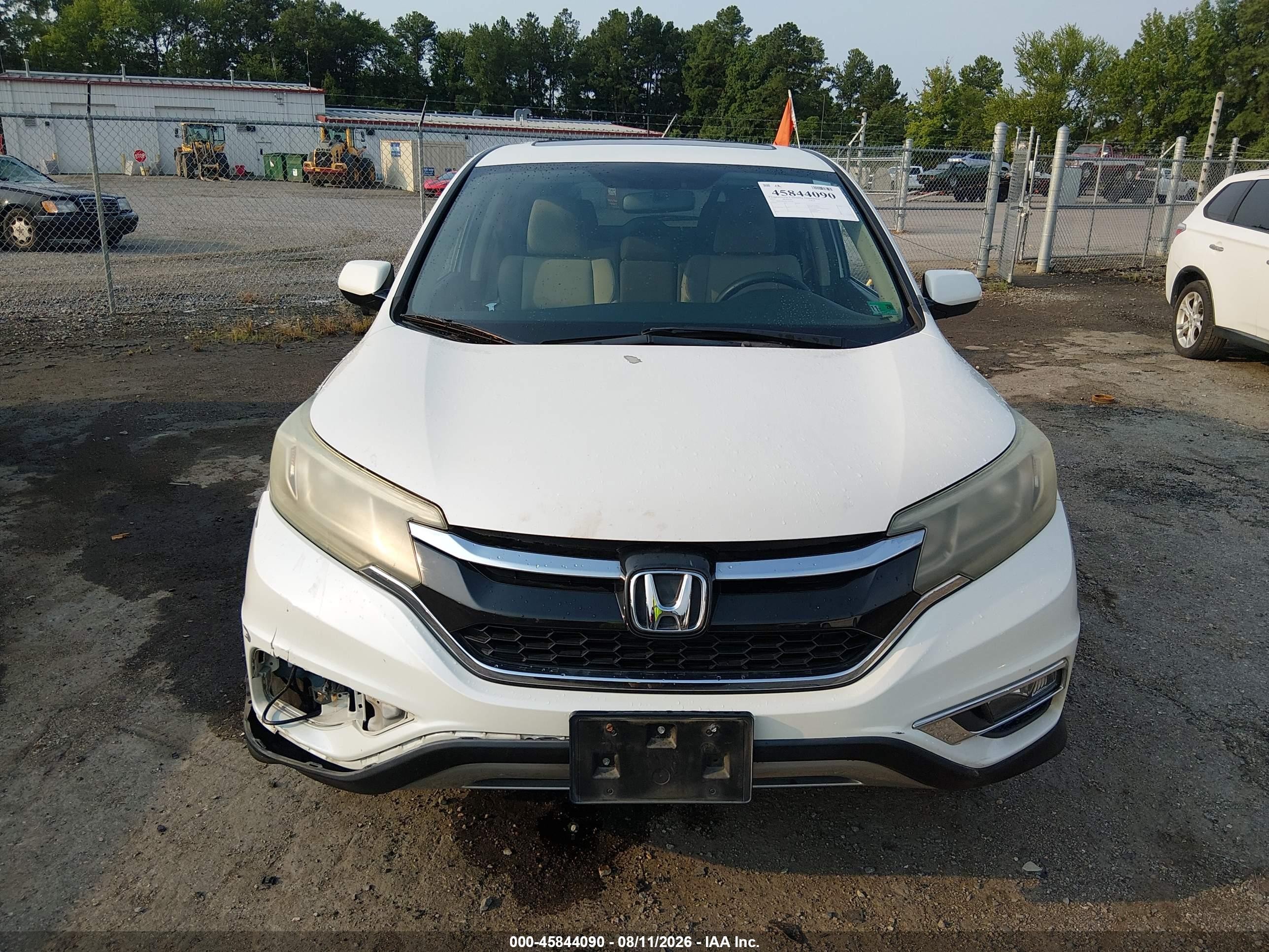 2015 Honda Cr-v Ex Белый vin: 5J6RM4H59FL074599