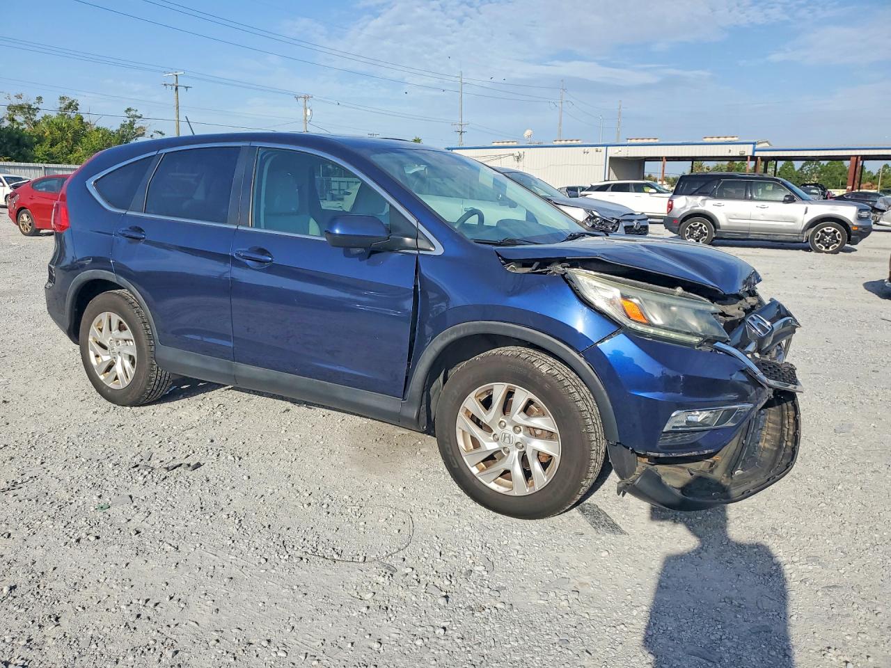 2015 Honda Cr-v Ex Синий vin: 5J6RM4H59FL080791
