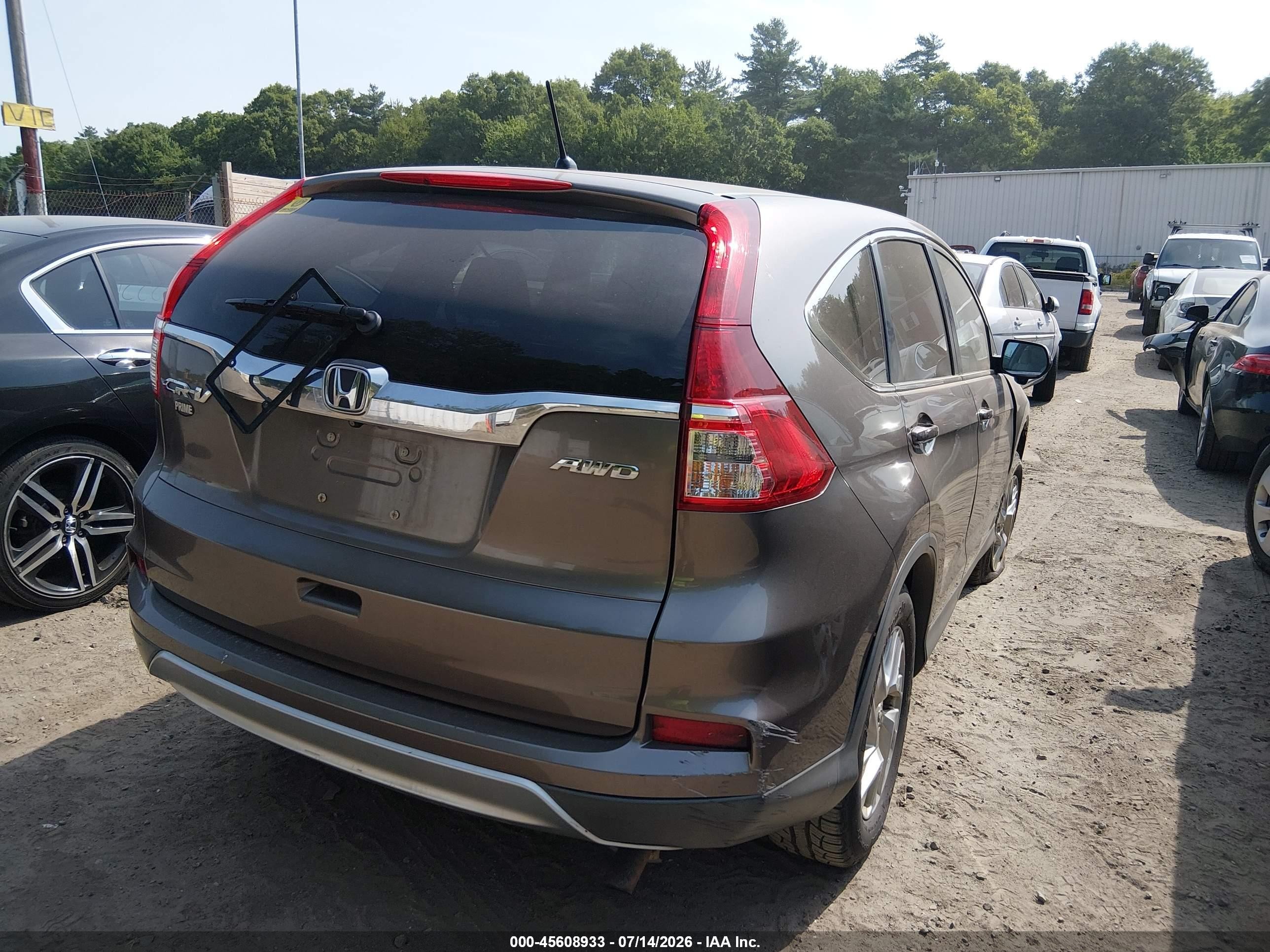 2015 Honda Cr-v Ex Brown vin: 5J6RM4H59FL091404