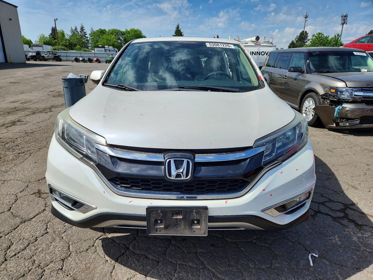 2015 Honda Cr-v Ex White vin: 5J6RM4H59FL103020