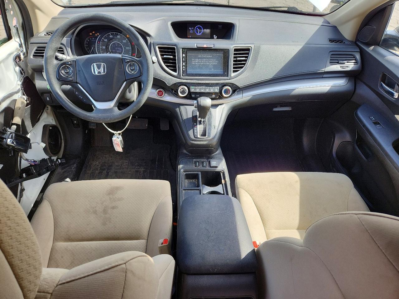2015 Honda Cr-v Ex White vin: 5J6RM4H59FL103020