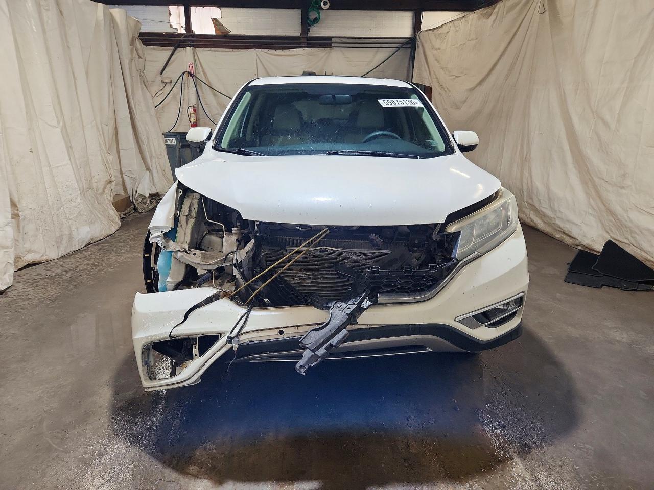 2015 Honda Cr-v Ex White vin: 5J6RM4H59FL134428