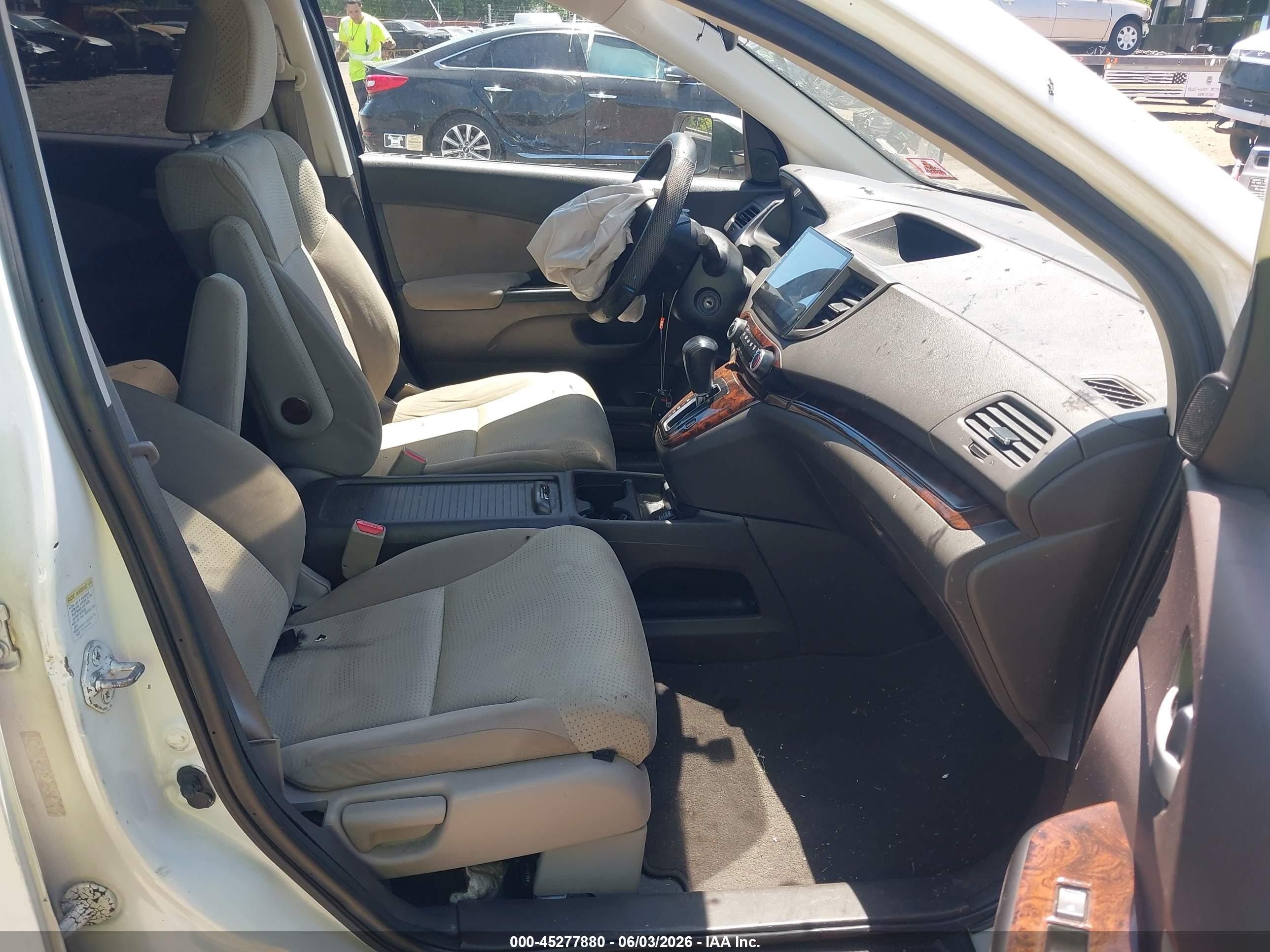 2012 Honda Cr-v Ex White vin: 5J6RM4H5XCL032857