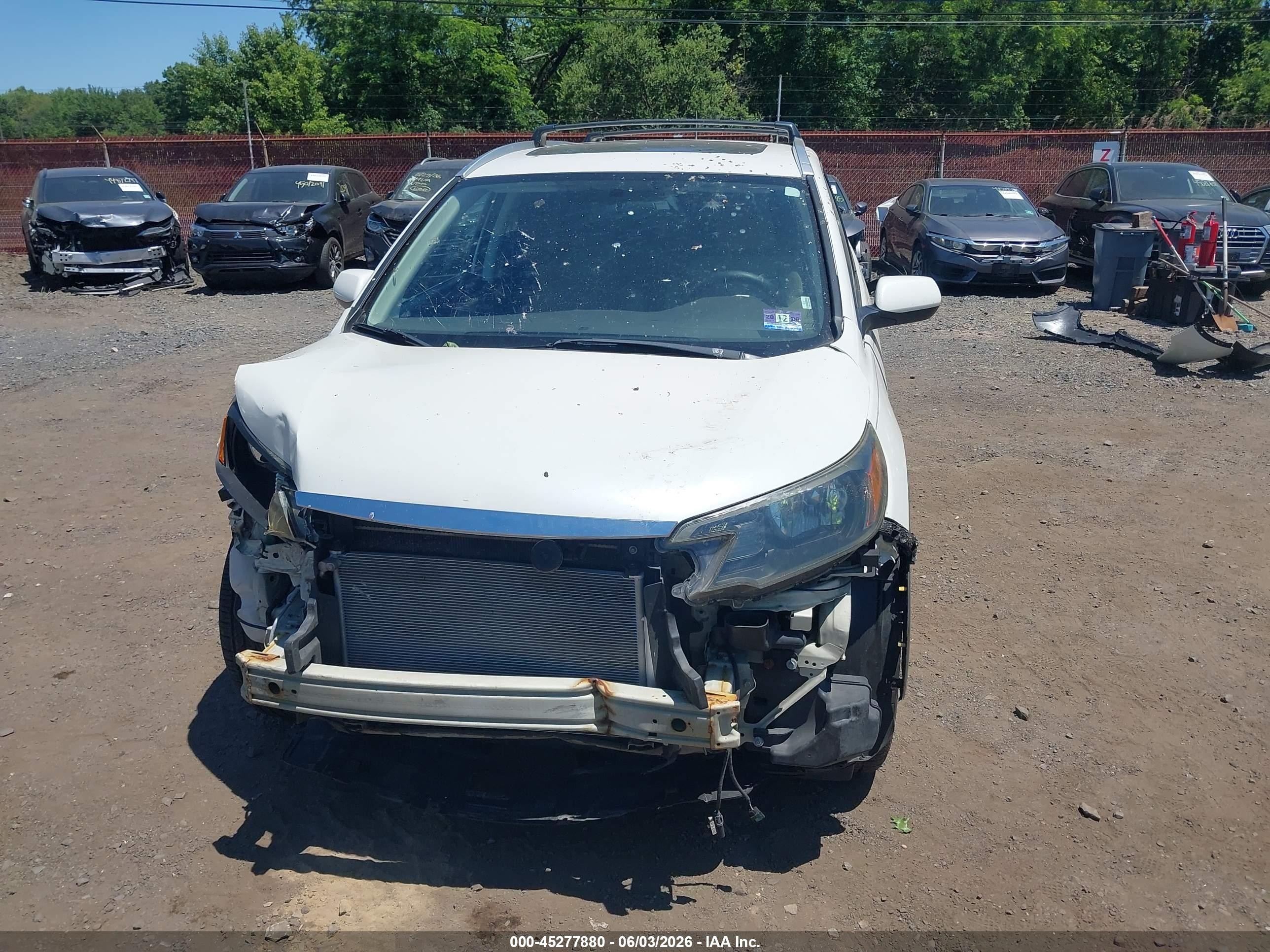 2012 Honda Cr-v Ex White vin: 5J6RM4H5XCL032857