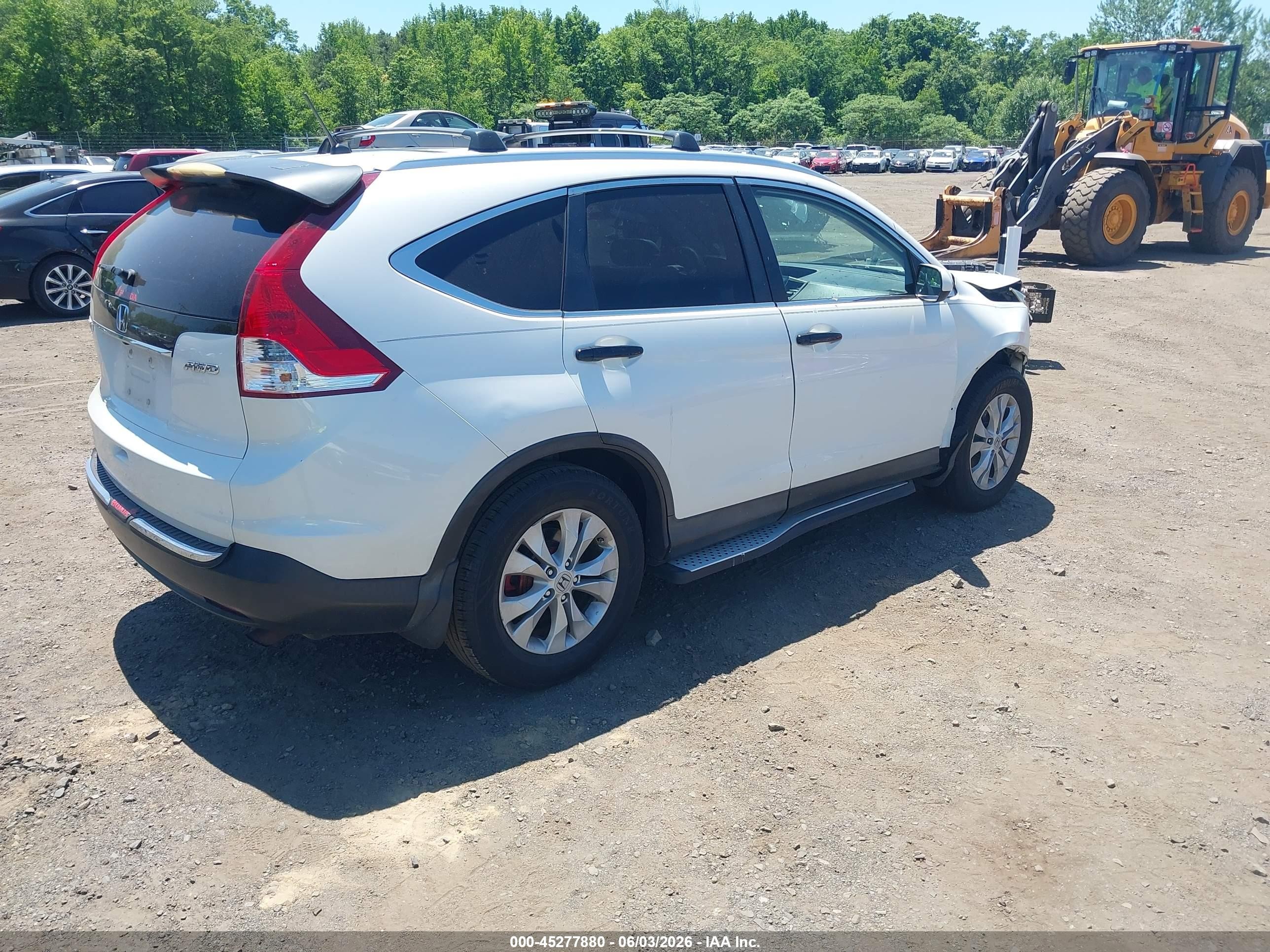 2012 Honda Cr-v Ex White vin: 5J6RM4H5XCL032857