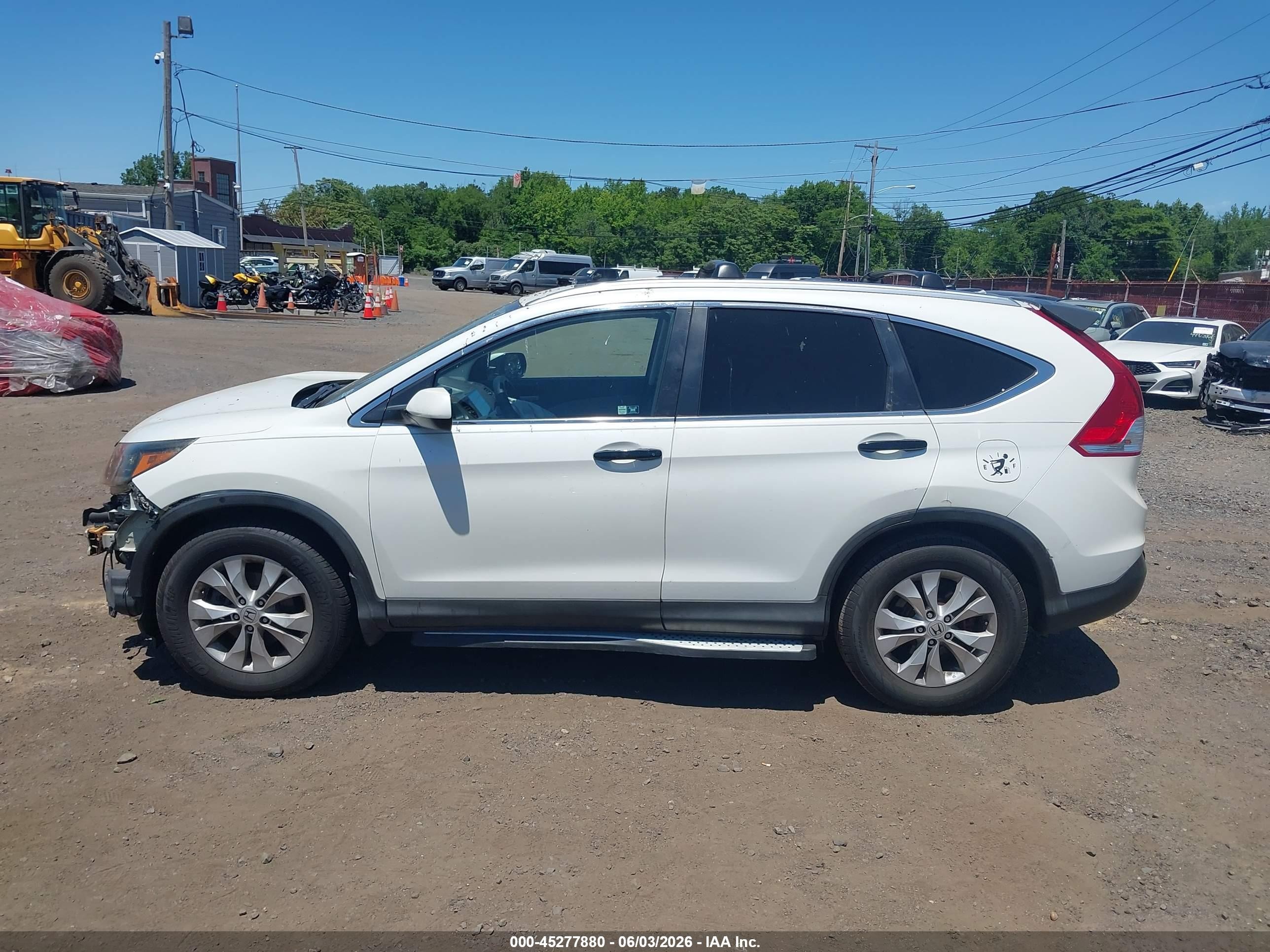 2012 Honda Cr-v Ex White vin: 5J6RM4H5XCL032857