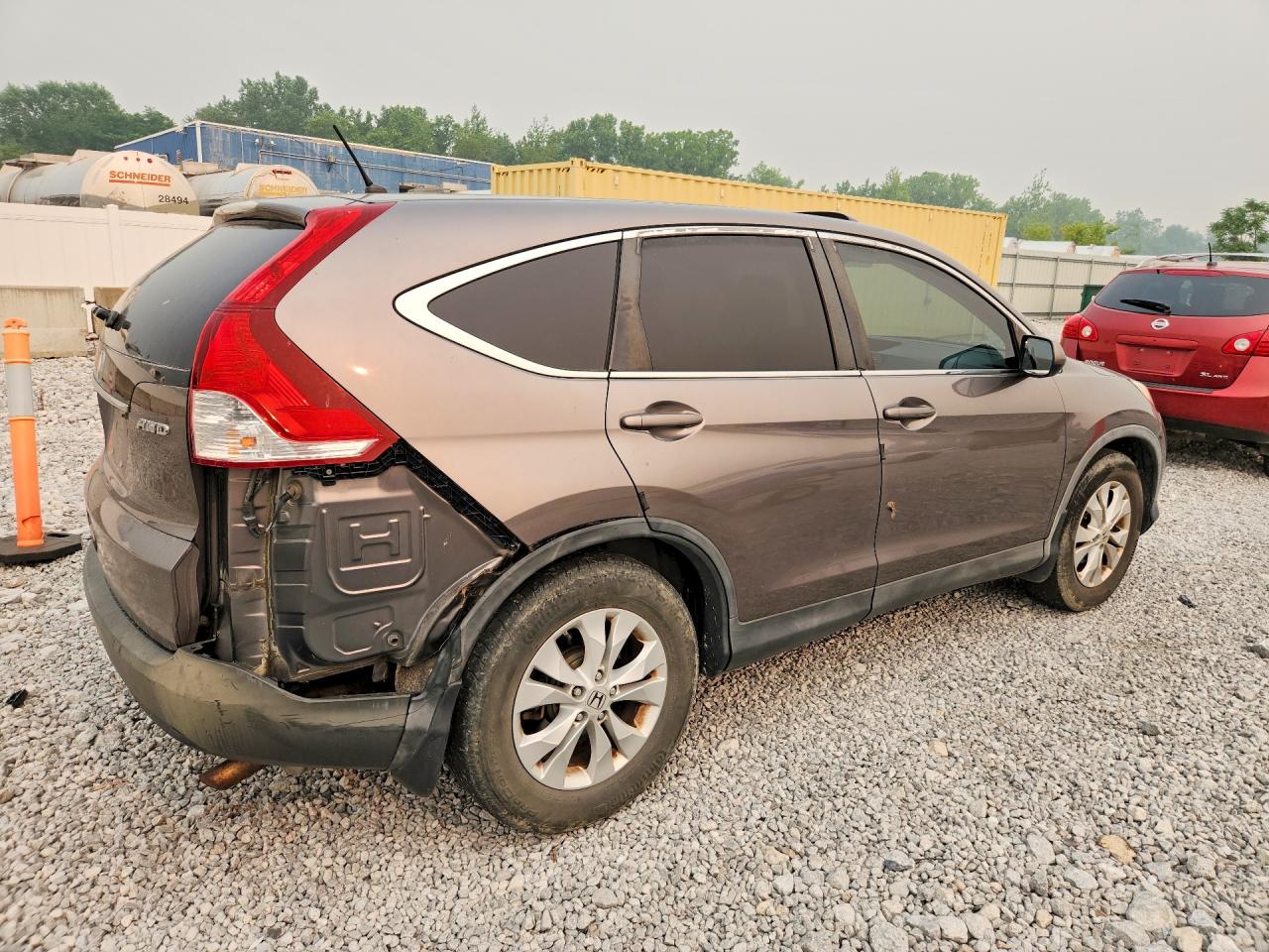 2012 Honda Cr-v Ex Gray vin: 5J6RM4H5XCL047522