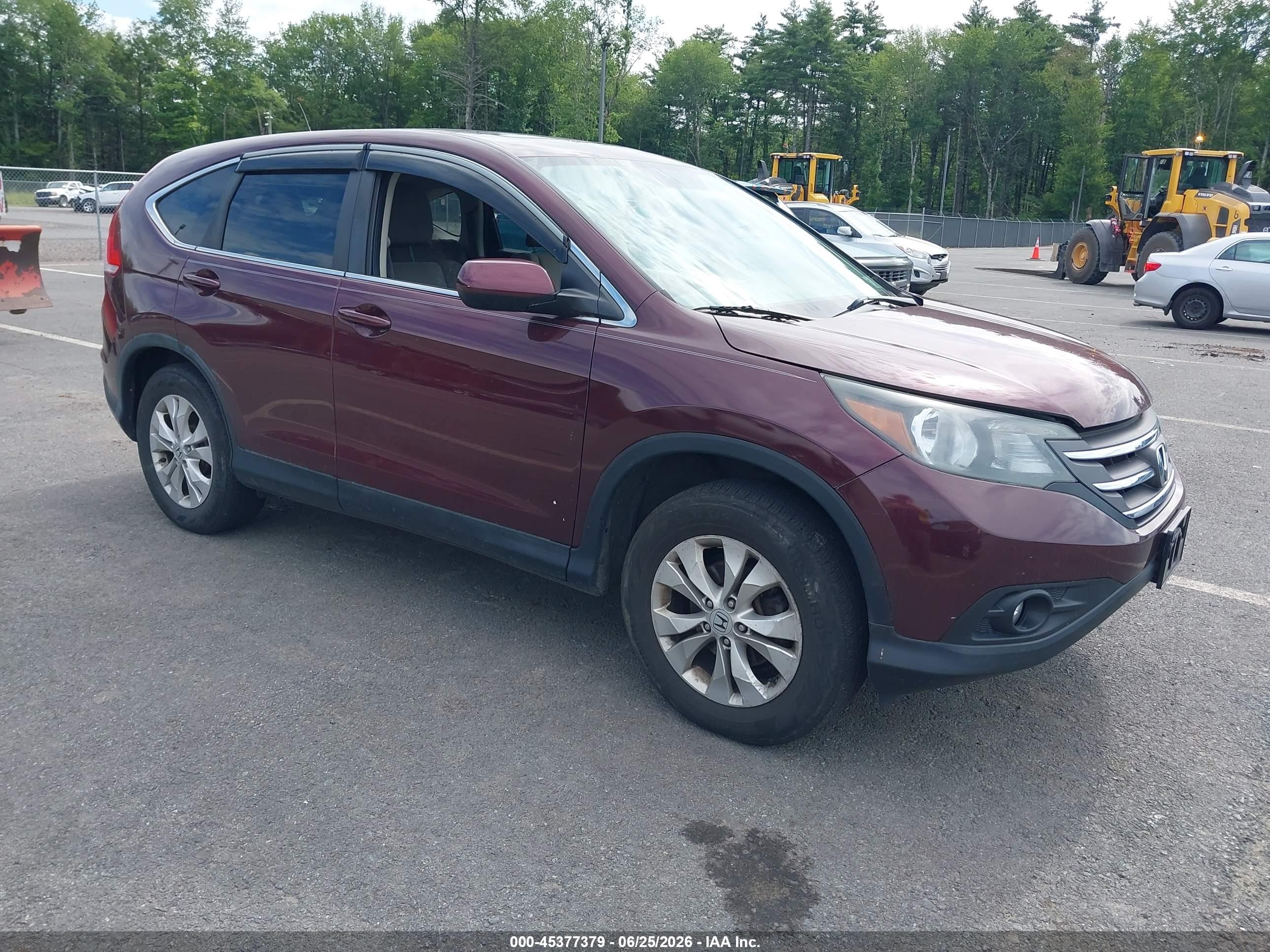 2012 Honda Cr-v Ex Maroon vin: 5J6RM4H5XCL066460